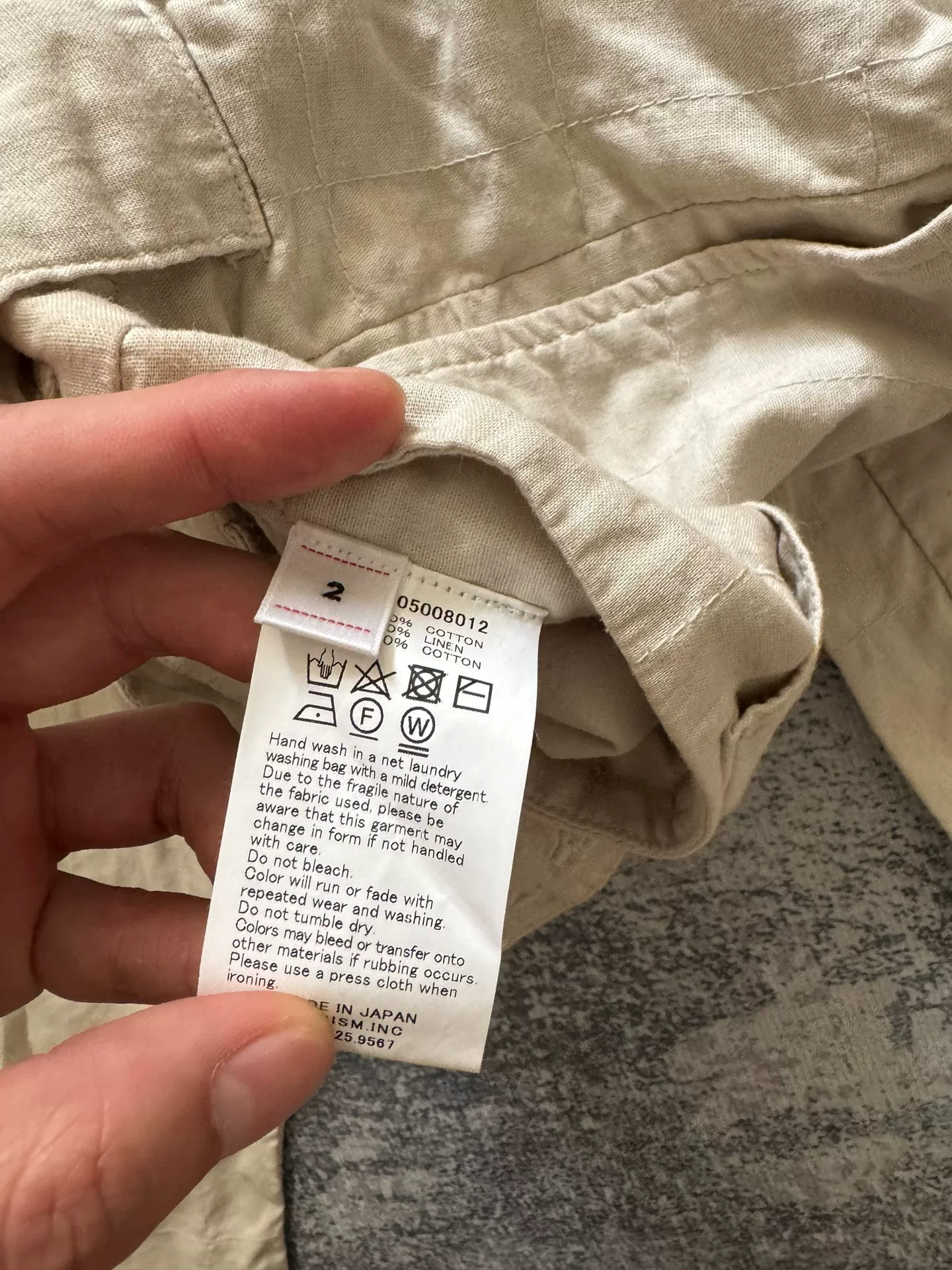 VISVIM 20SS MANNOCK PANTS STITCHES — front