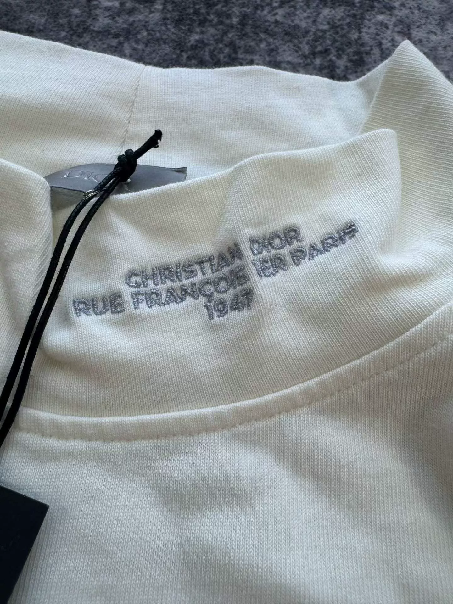 Dior Beige Half-High Neck Long-Sleeve Top — back