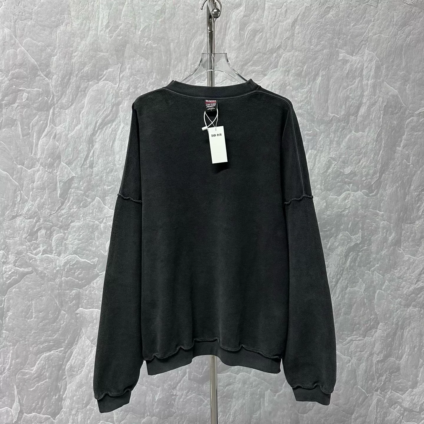 Balenciaga SS24 Embroidered Towel Sweatshirt XL — front