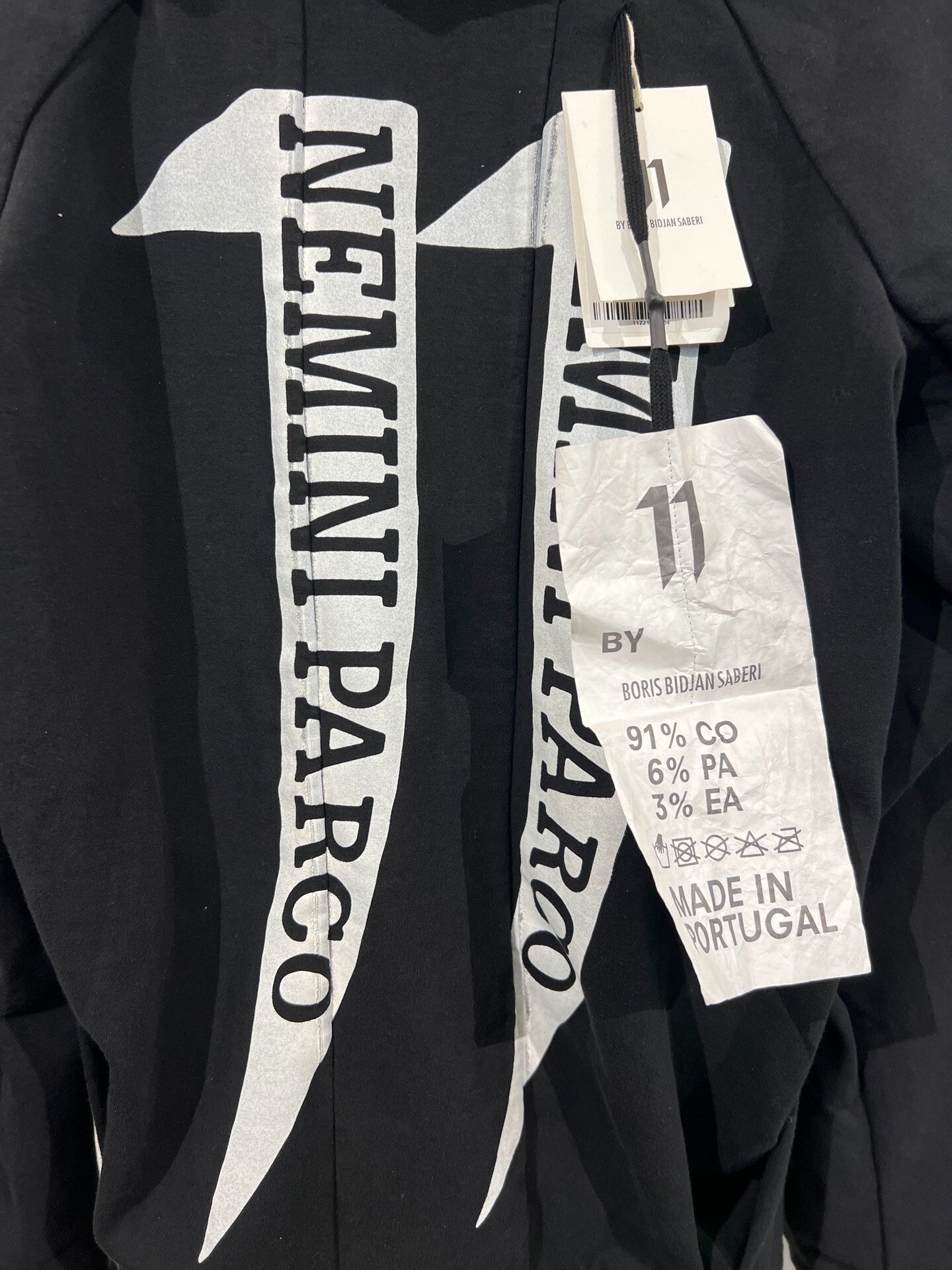 Boris Bidjan Saberi 11 Print Hooded Jacket — detail