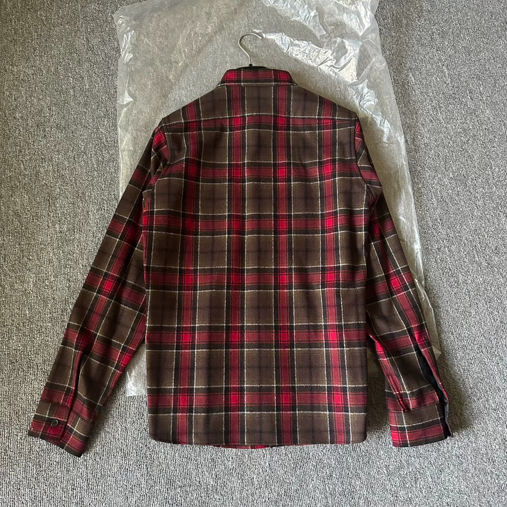 Saint Laurent Red Plaid Wool Shirt — front