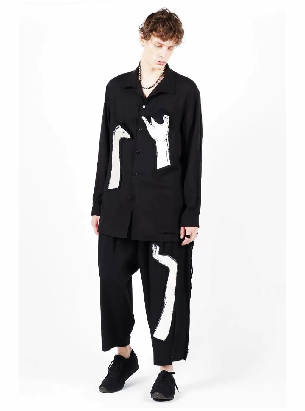 Yohji Yamamoto 22SS Patchwork Sketch Pants — front