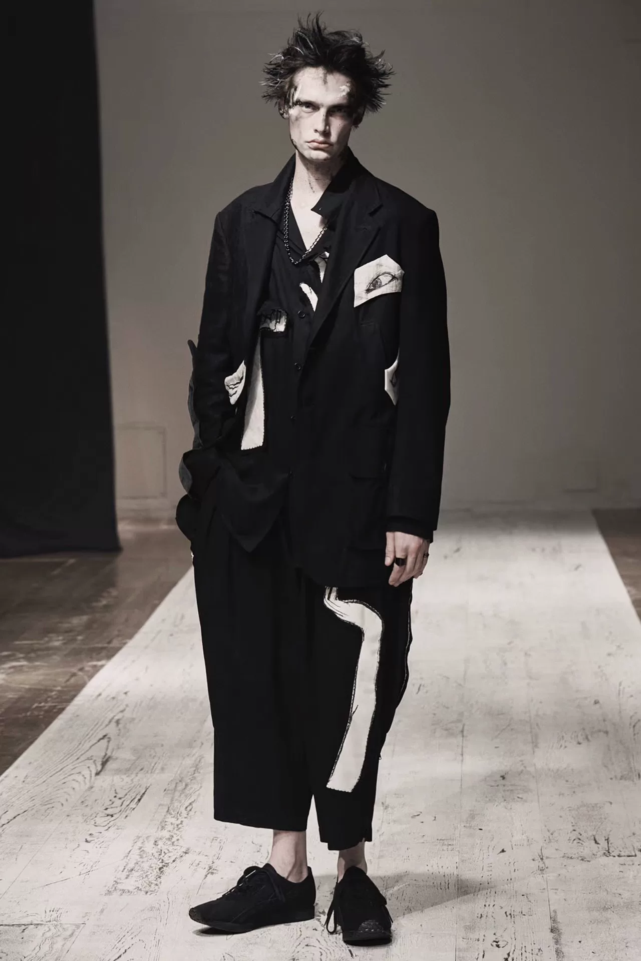 Yohji Yamamoto 22SS Patchwork Sketch Pants — label