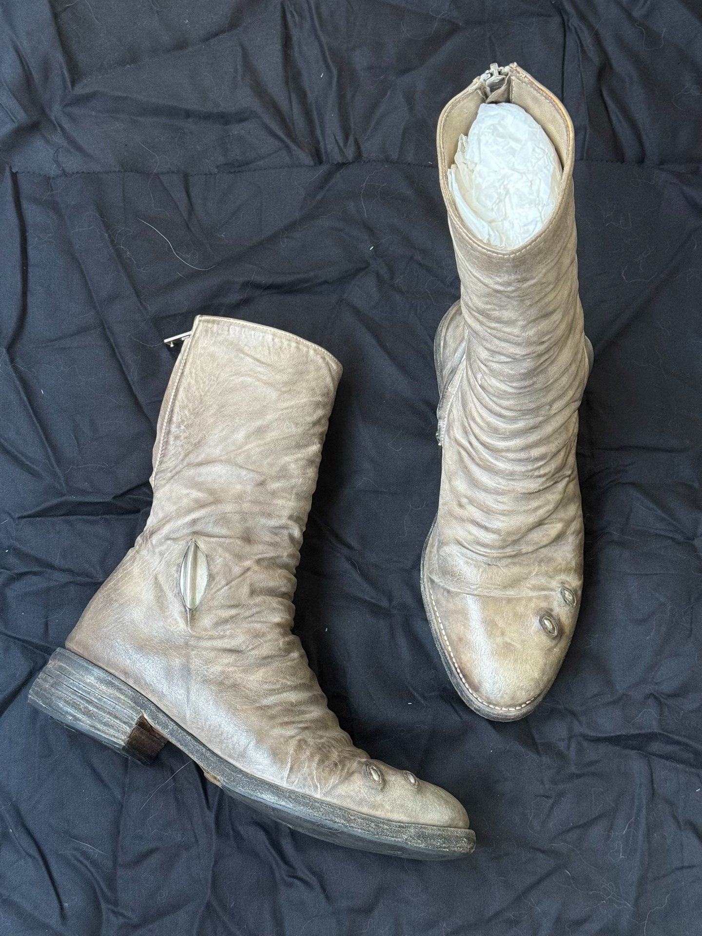 Carol Christian Poell Mid-Calf Leather Boots — front