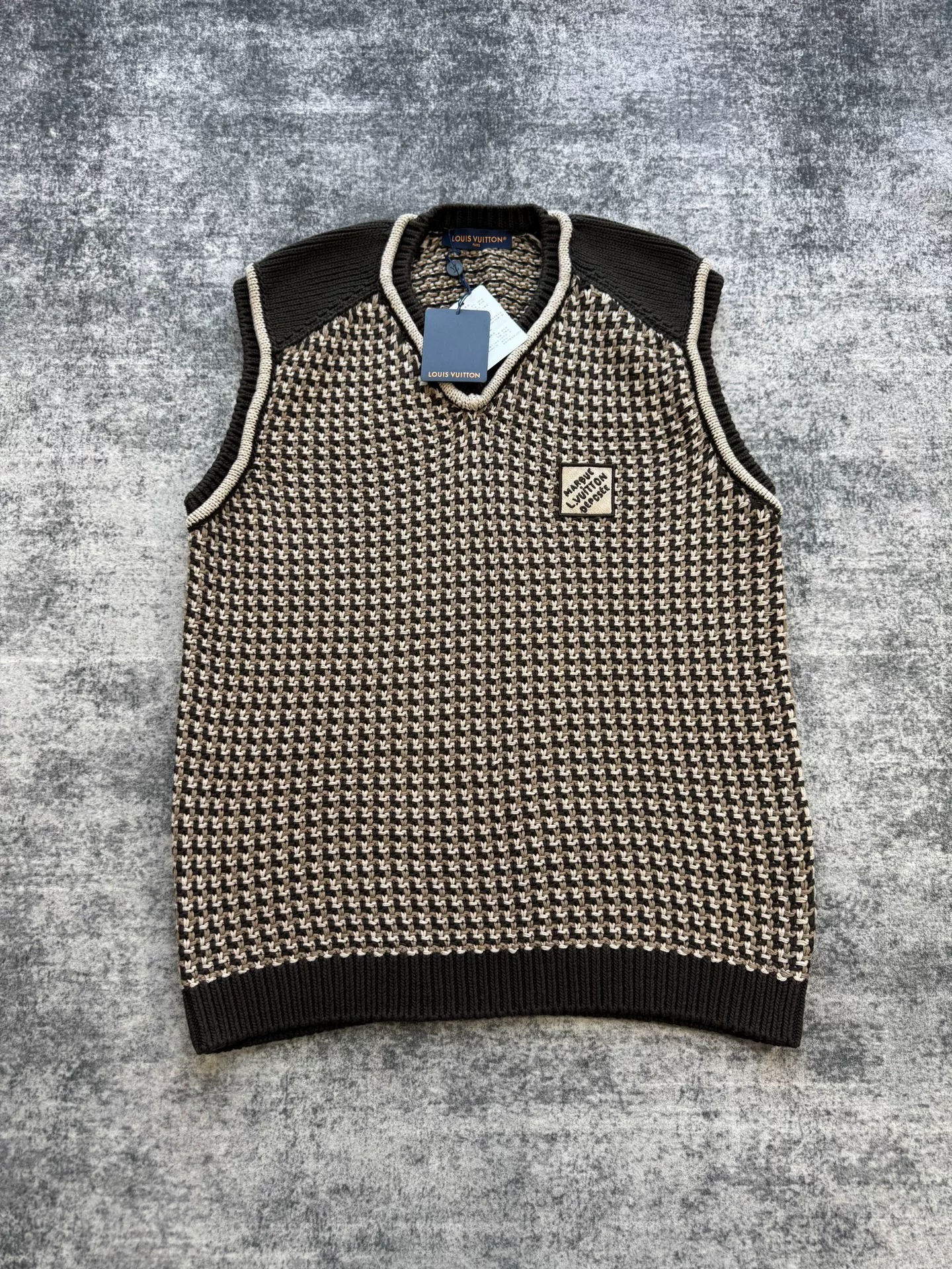 Louis Vuitton SS25 Houndstooth Knit Vest