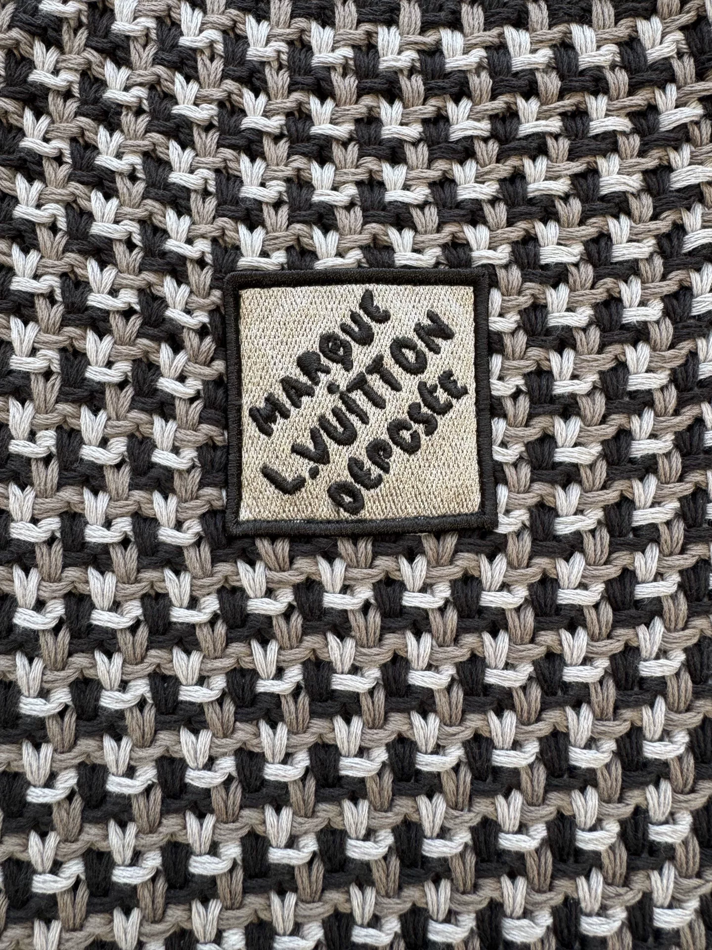 Louis Vuitton SS25 Houndstooth Knit Vest — label