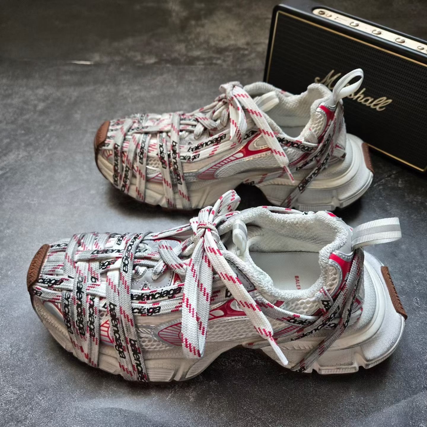 Balenciaga 3XL White Red Dad Shoes