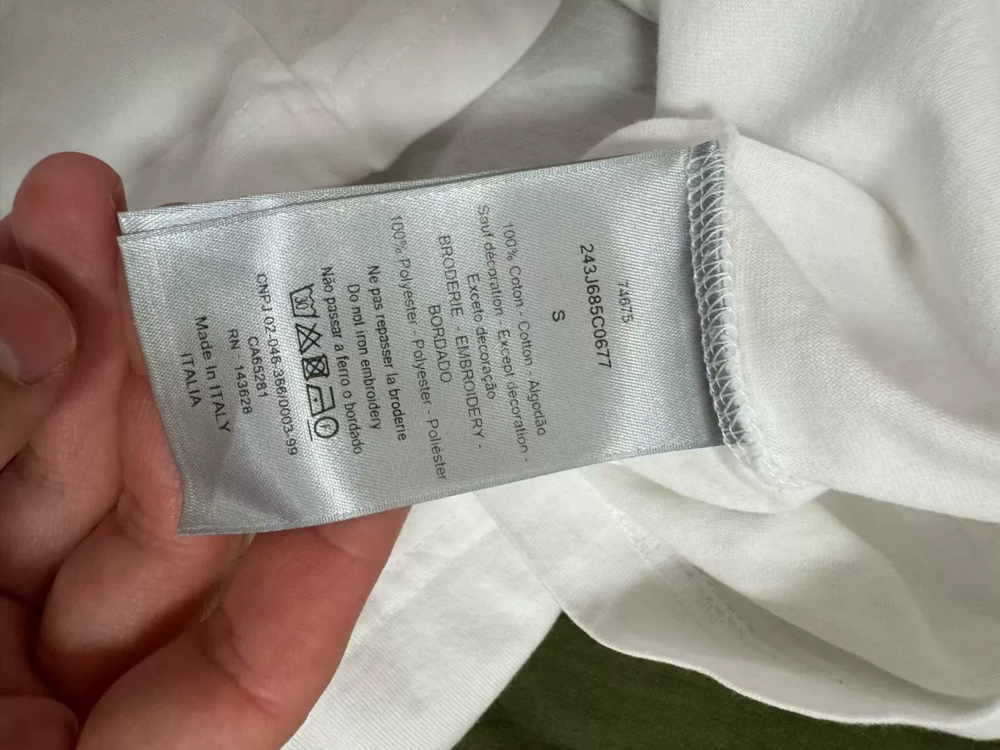 Dior Five-Star Embroidered T-Shirt — label