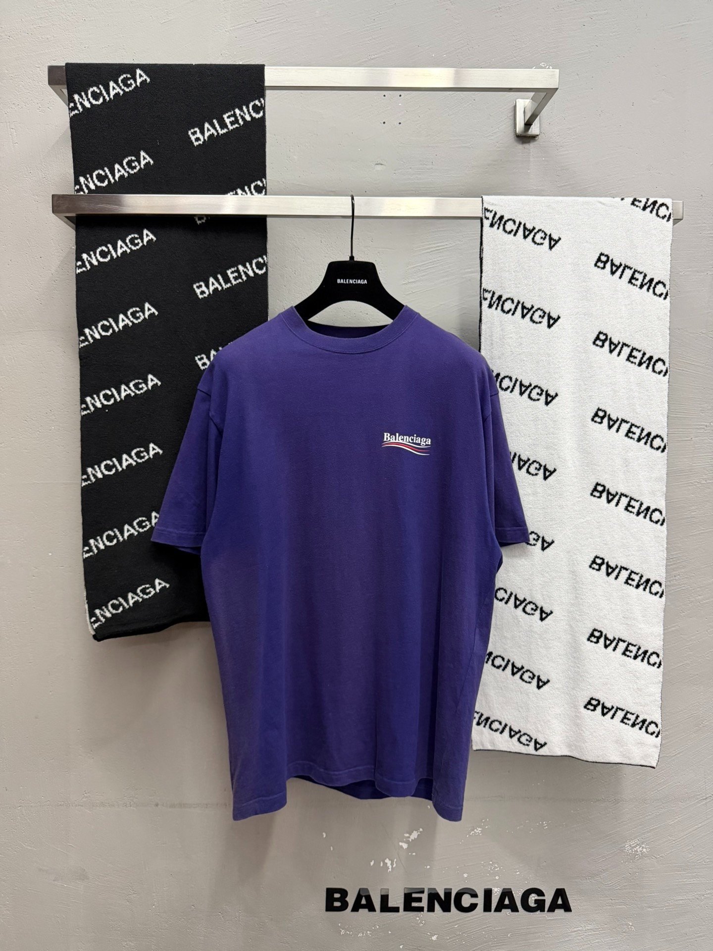 Balenciaga Coke Wave Logo Short Sleeve T-Shirt