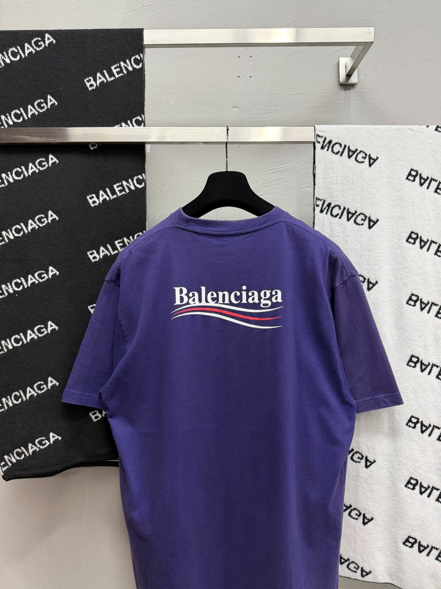 Balenciaga Coke Wave Logo Short Sleeve T-Shirt — back