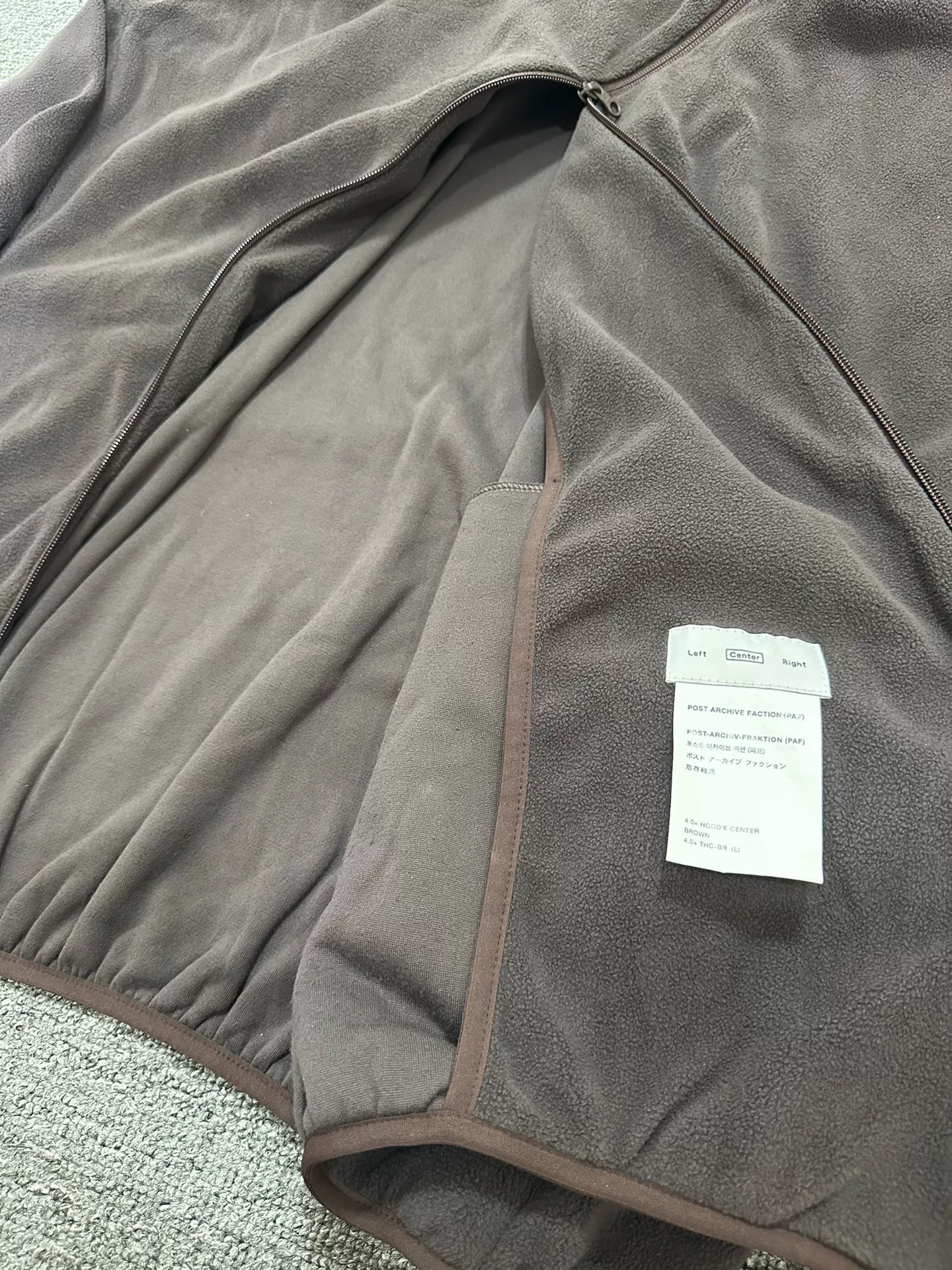 Post Archive Faction PAF Fleece Hoodie — detail