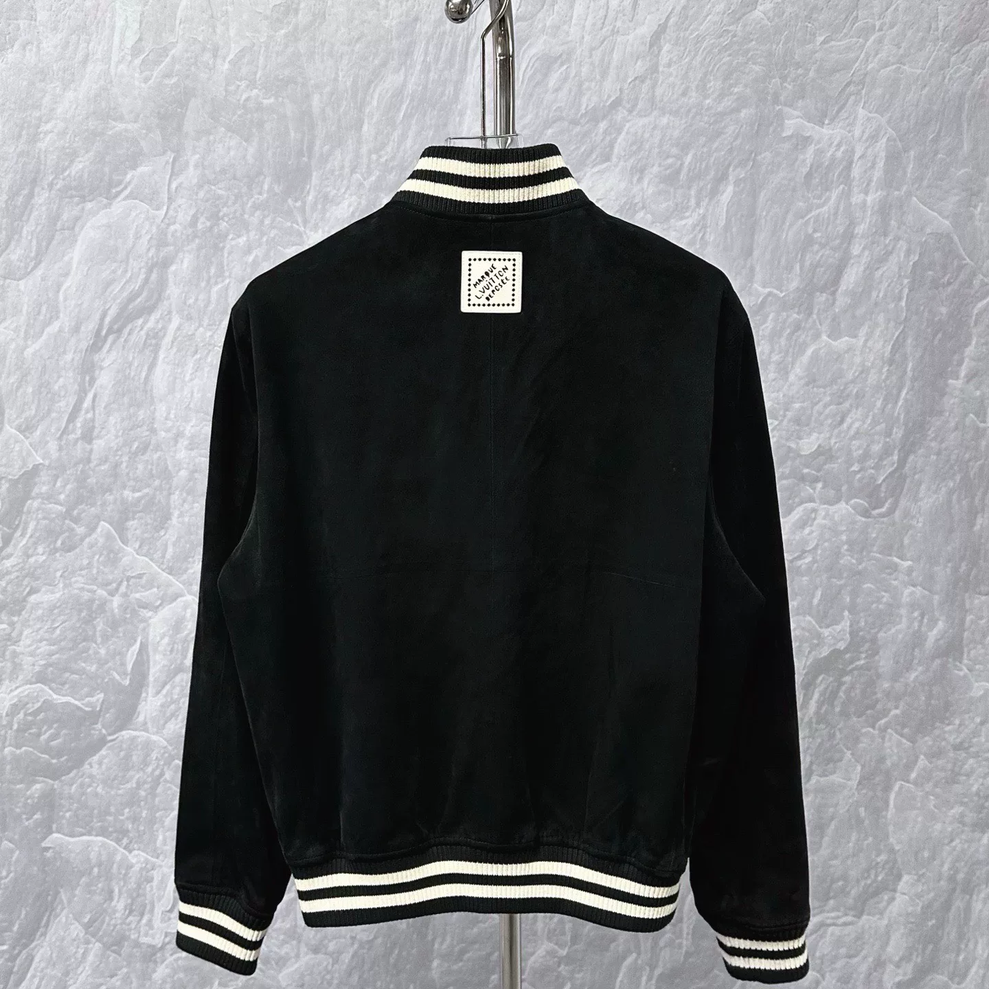 Louis Vuitton FW24 Rhinestone Logo Varsity Jacket — front