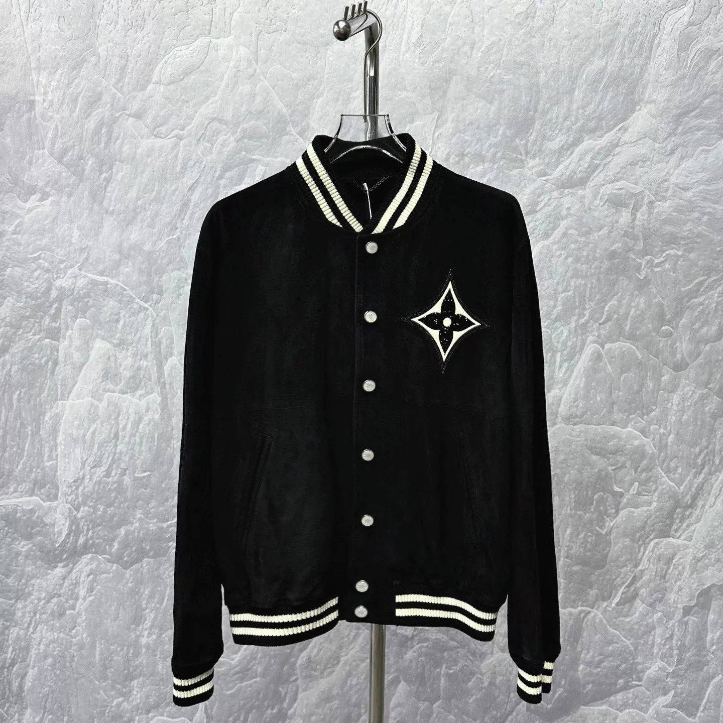 Louis Vuitton FW24 Rhinestone Logo Varsity Jacket