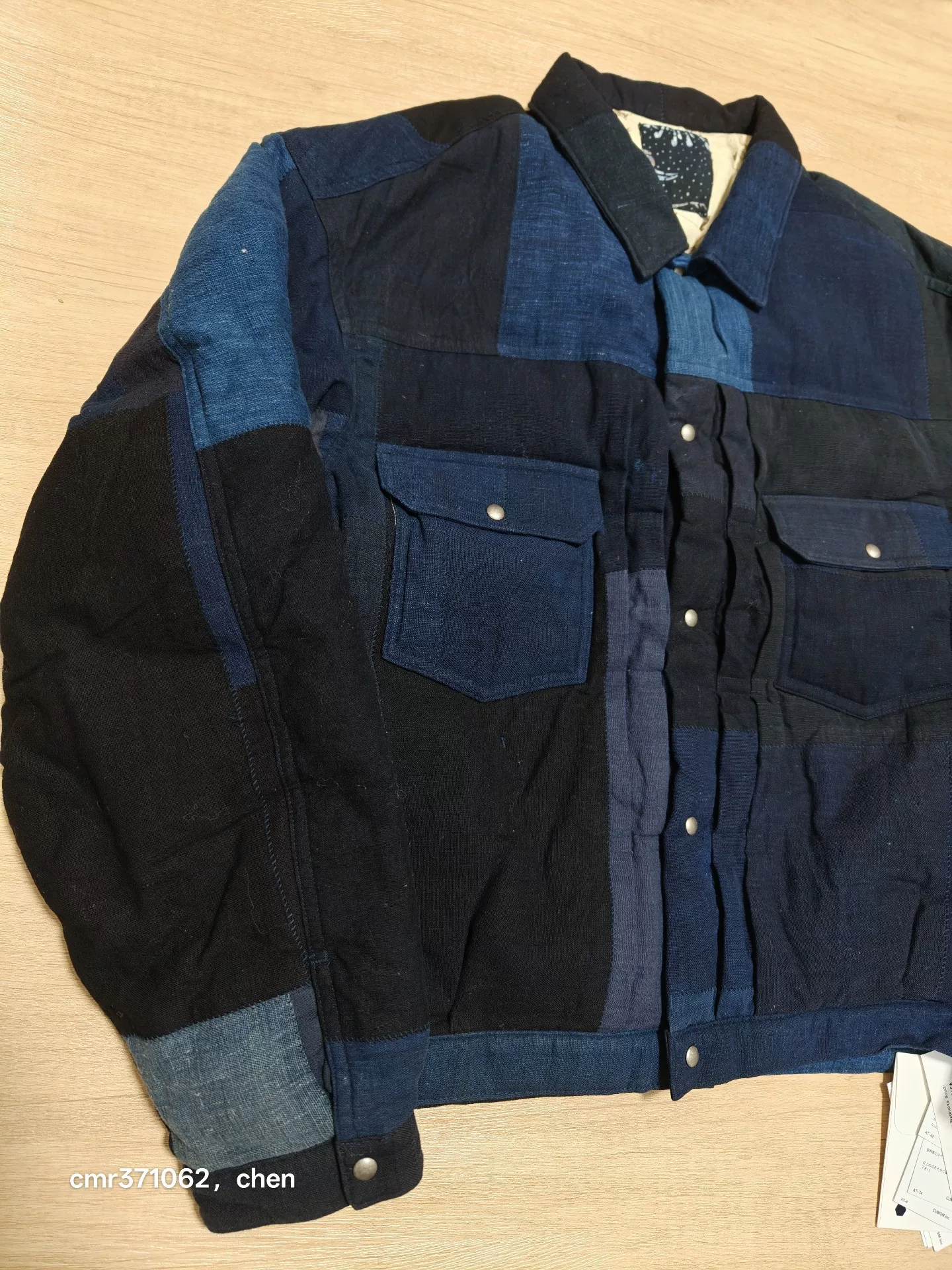 VISVIM 101XX Indigo Down Jacket — front