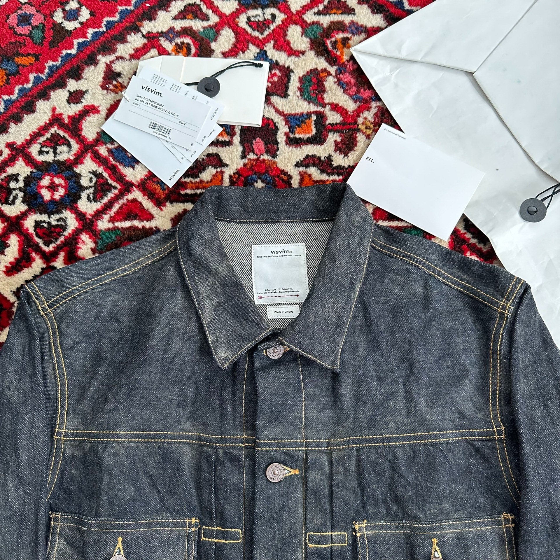 visvim 23AW 101 MUD Denim Jacket — label