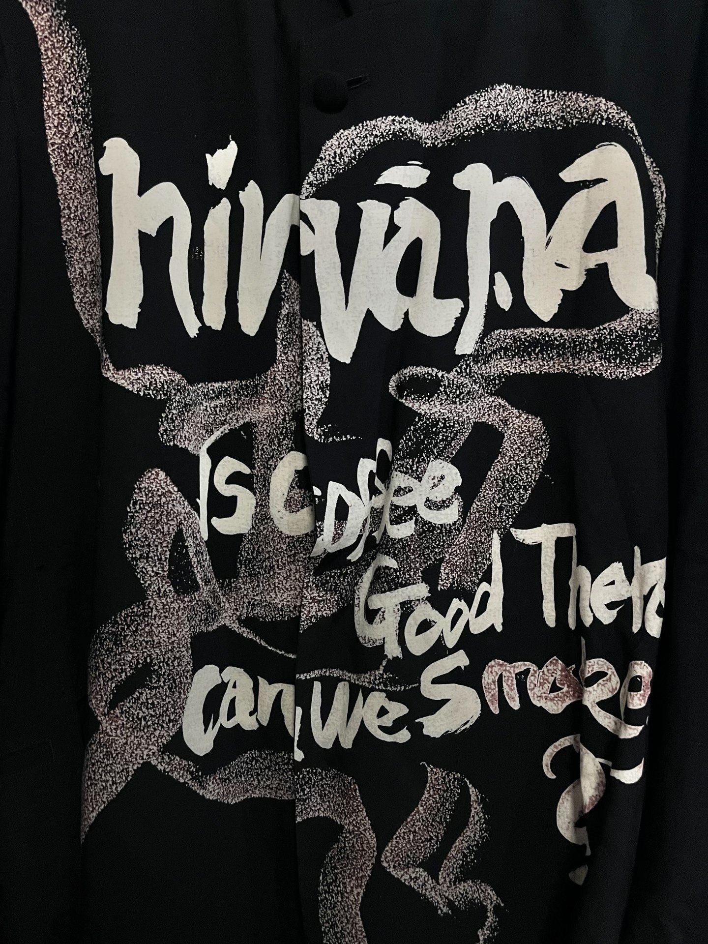 Yohji Yamamoto 18SS Discharge Print Blazer — detail