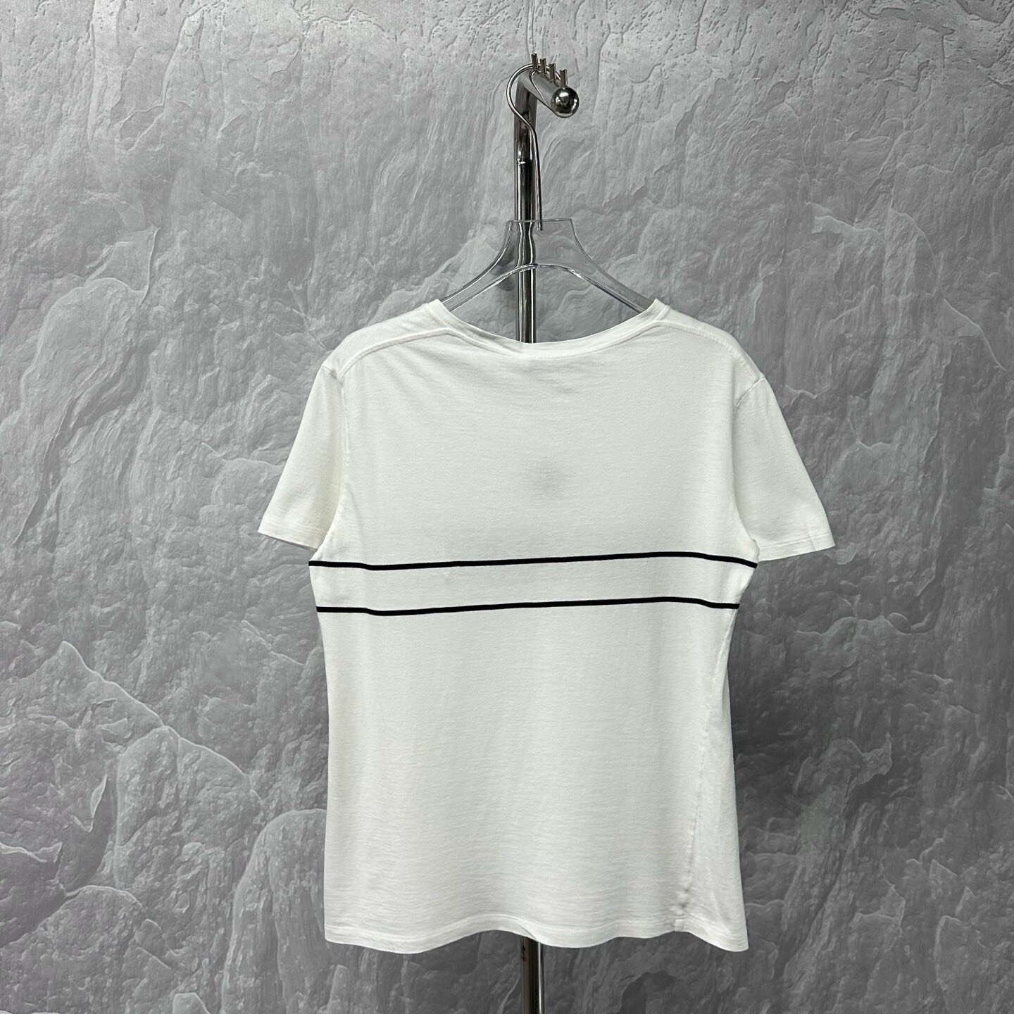 Dior Embroidered Star Letter Short-Sleeve Tee — label