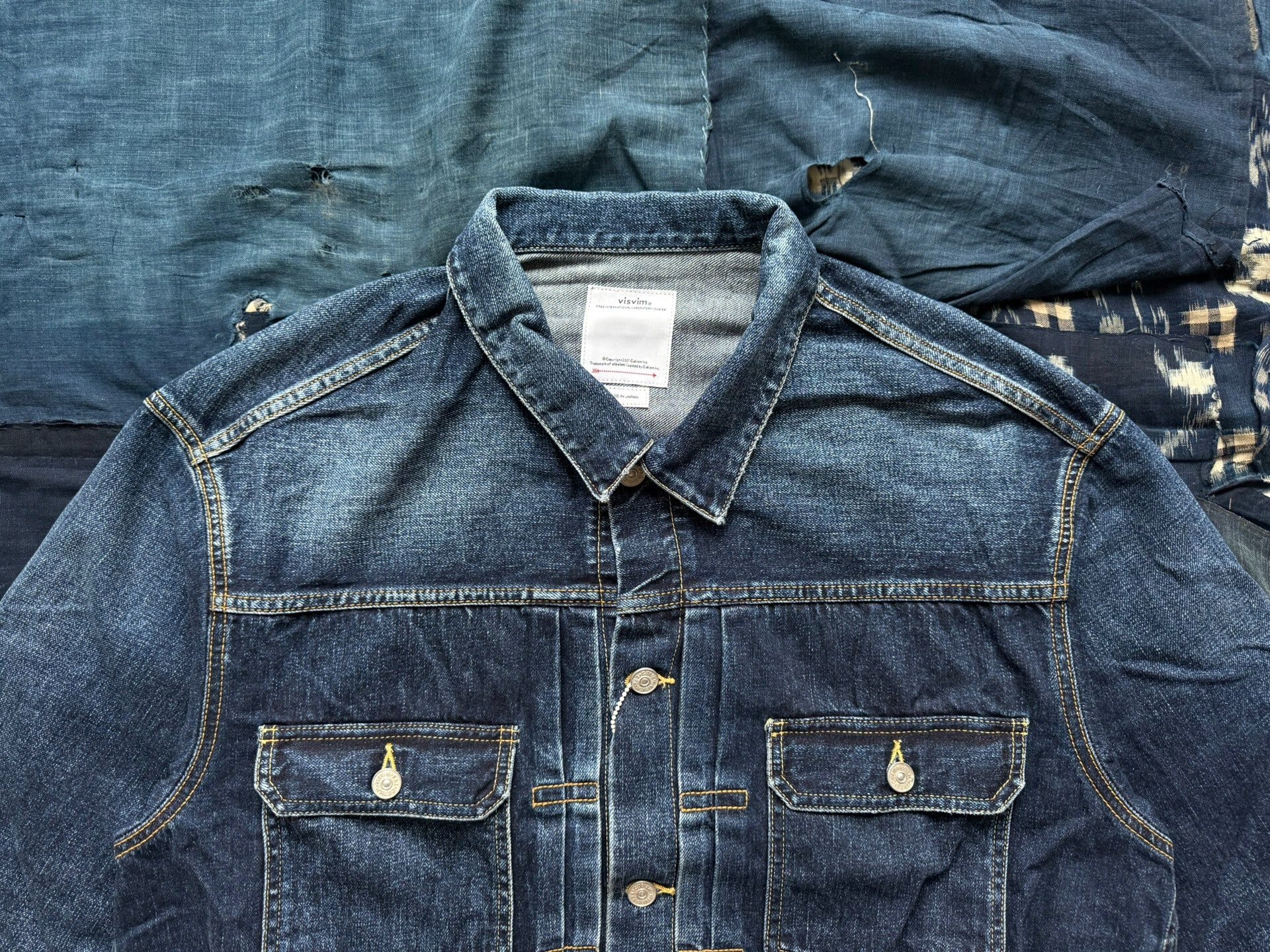 VISVIM 101X DMGD Denim Jacket — back