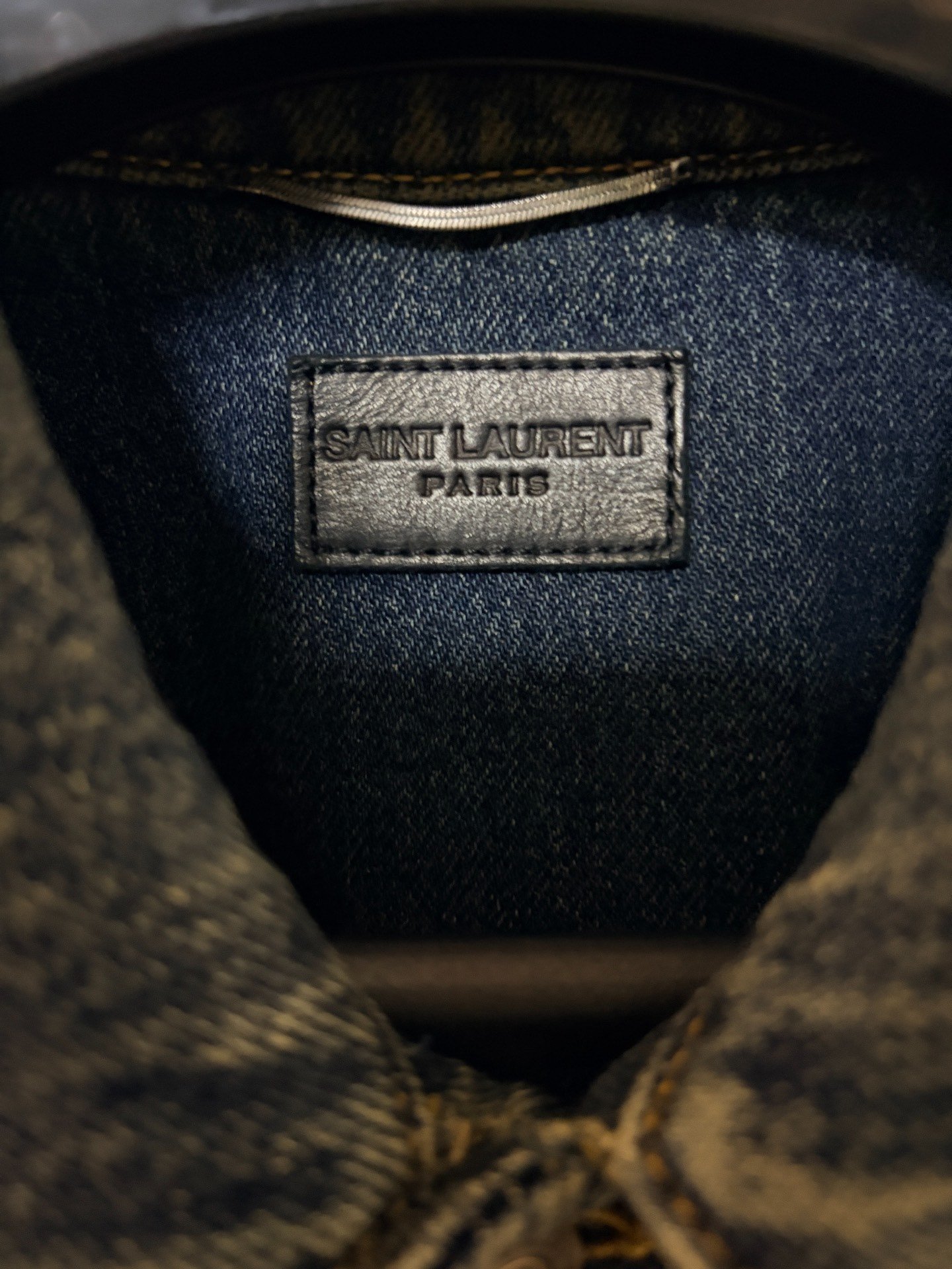 Saint Laurent Classic Blue Denim Jacket — detail