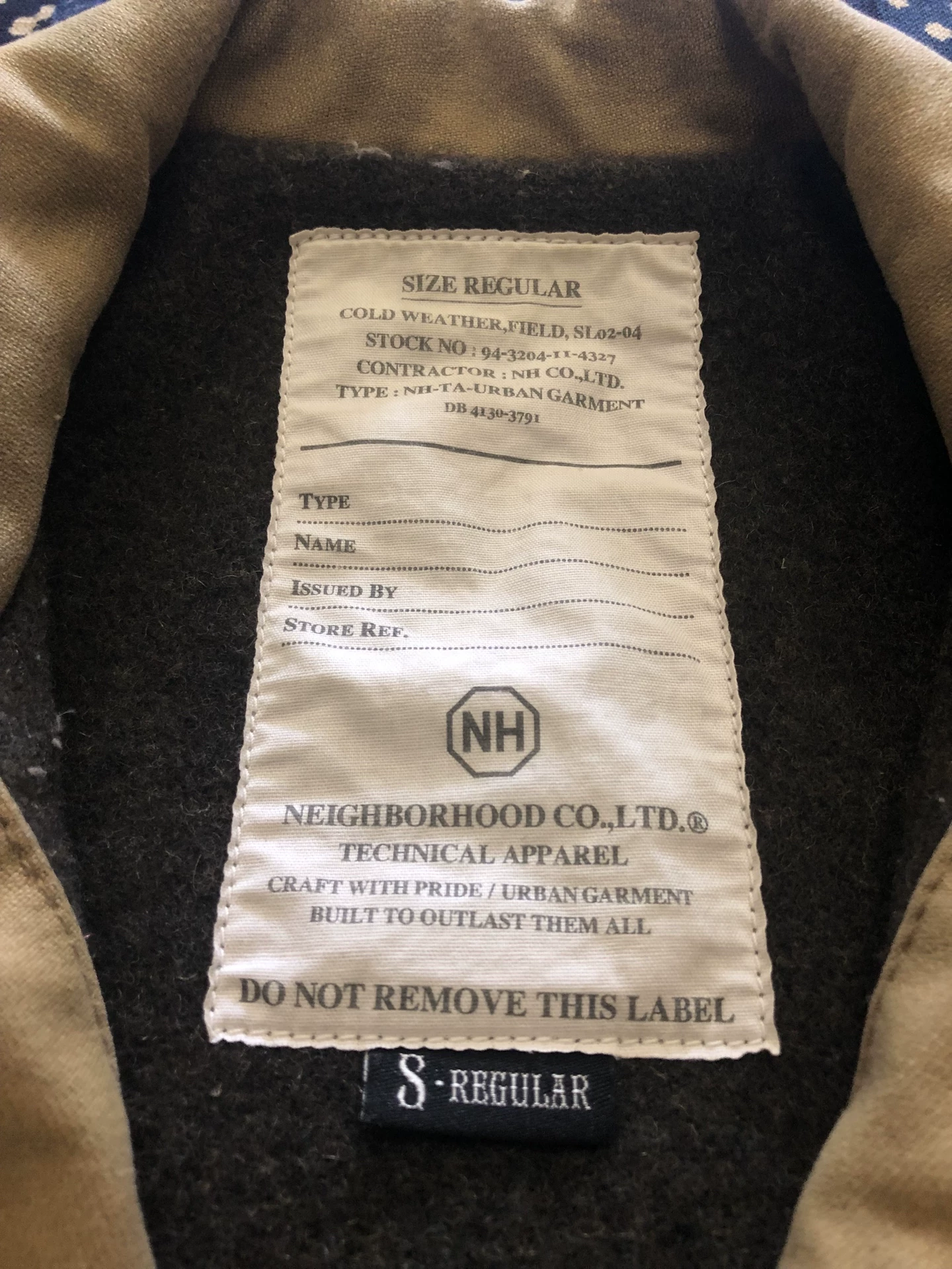 Neighborhood 12AW A-2D Wool Jacket — back