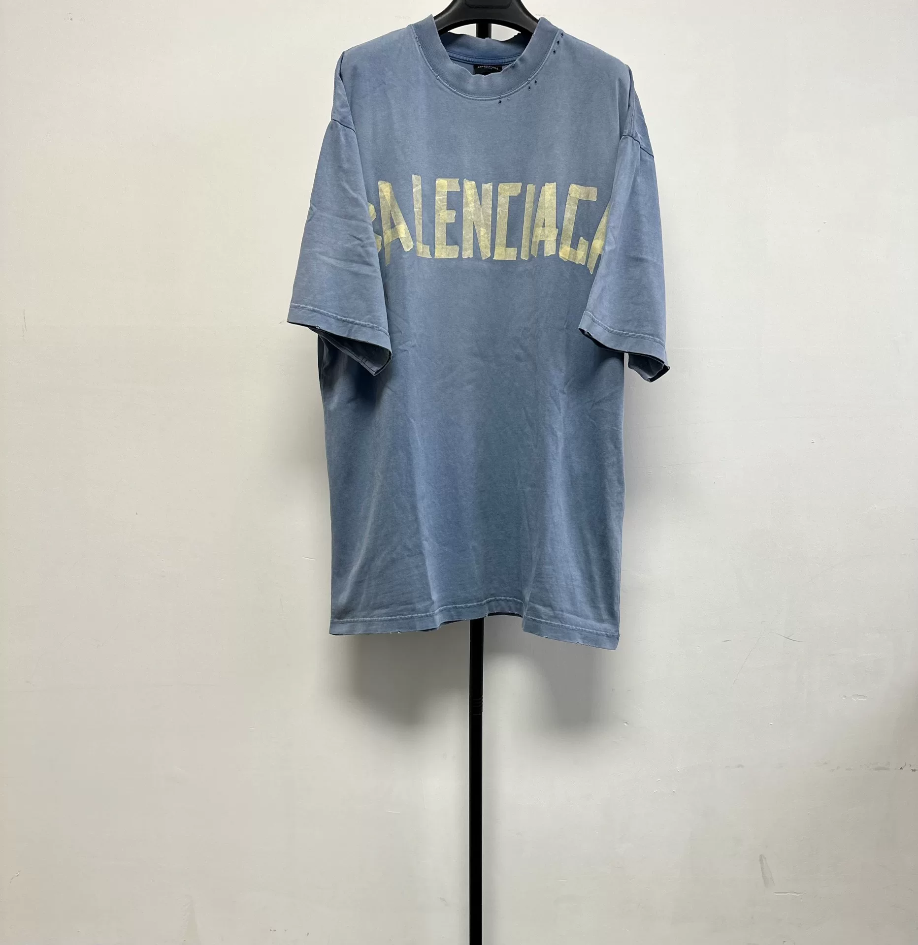 Balenciaga Gold Print Round Neck T-Shirt