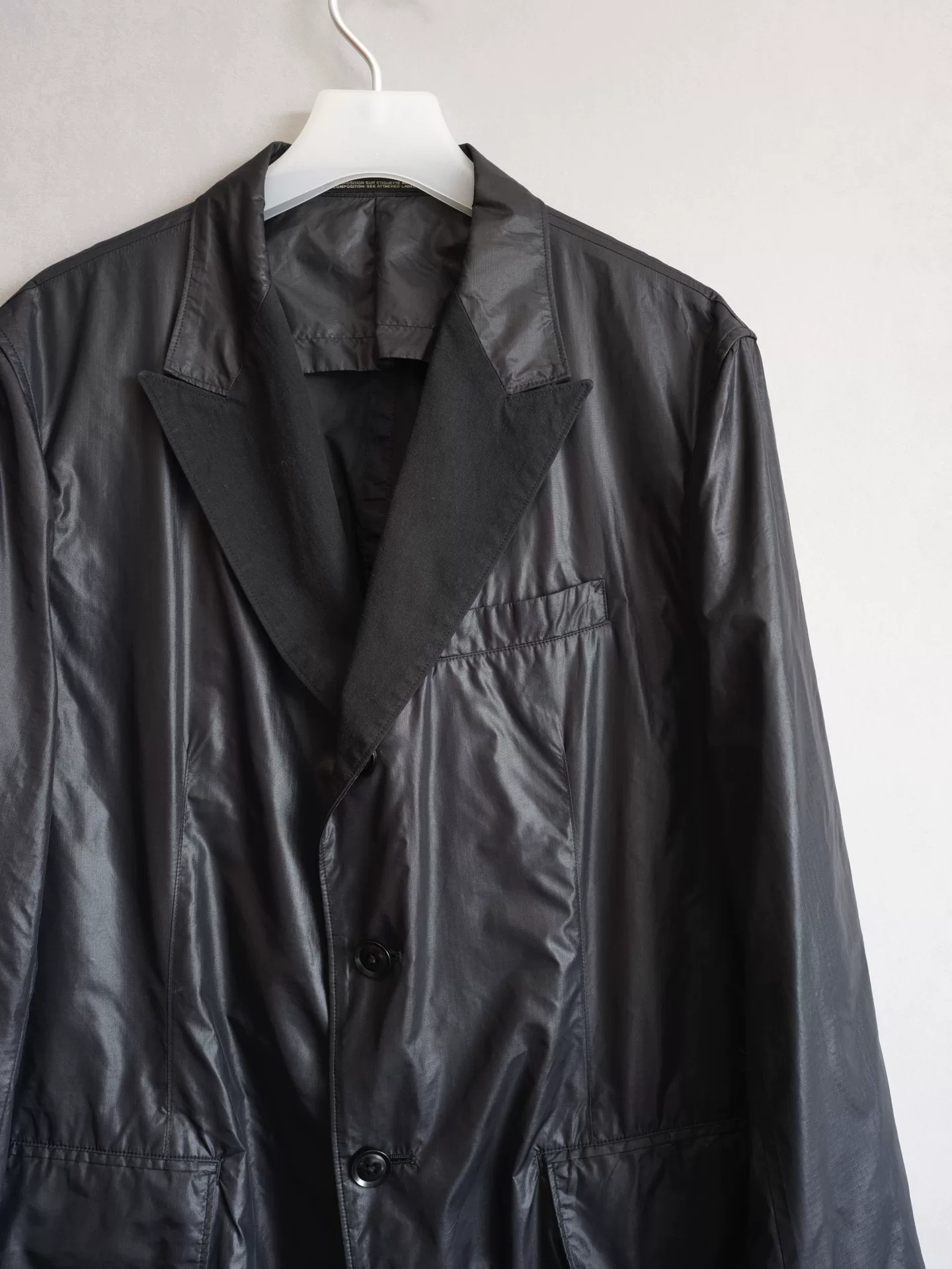 Yohji Yamamoto 13SS Deconstructed Nylon Coat — detail