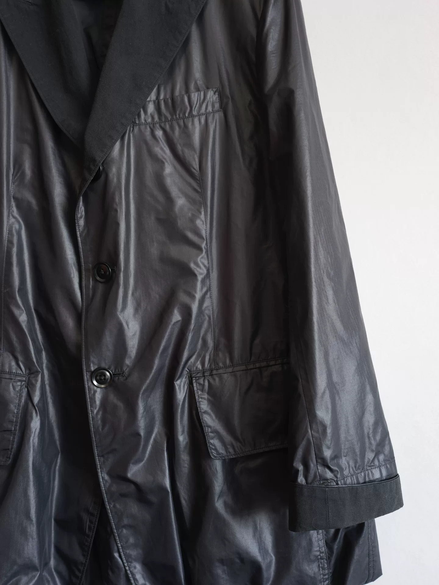 Yohji Yamamoto 13SS Deconstructed Nylon Coat — back