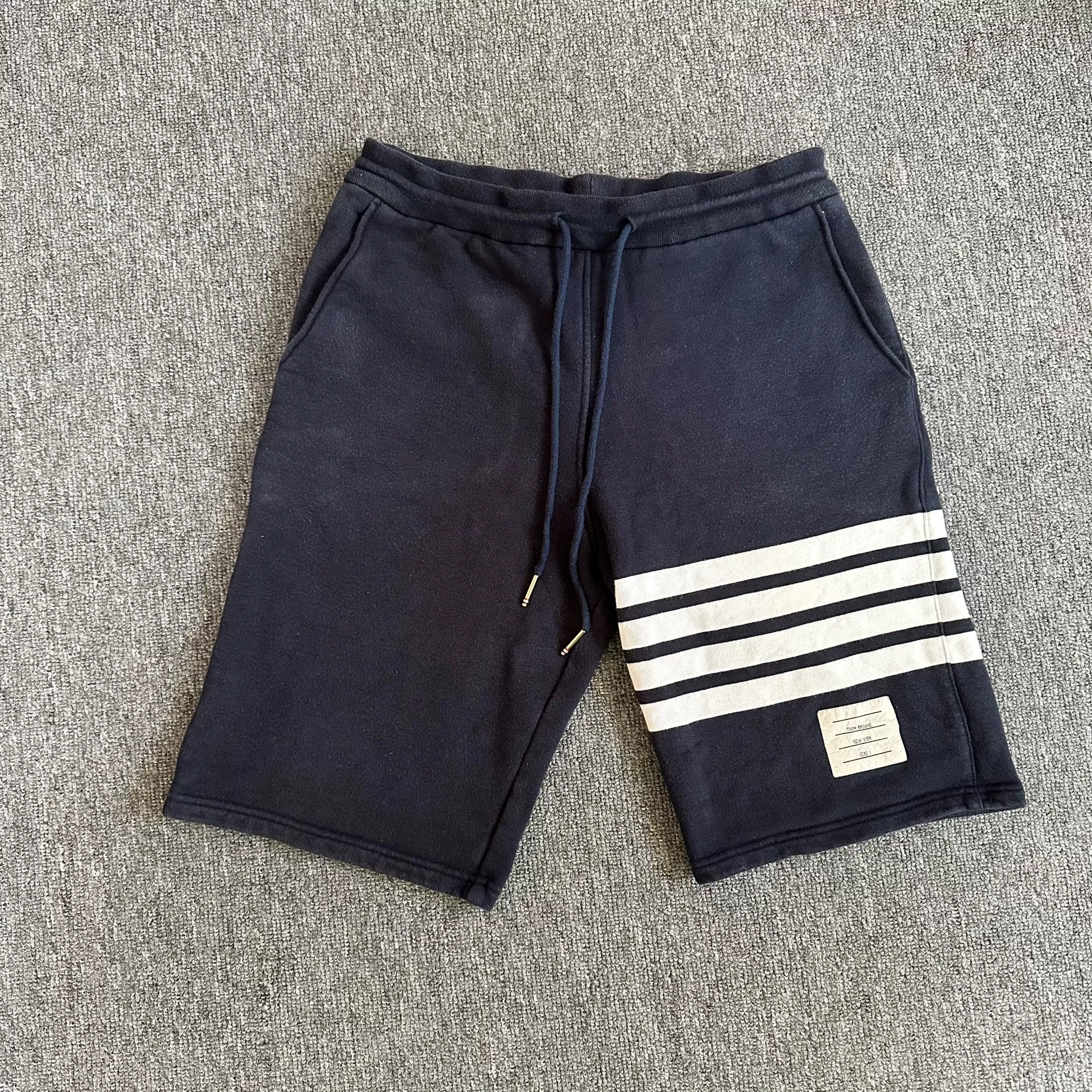 Thom Browne Dark Blue Stripe Sweatshorts