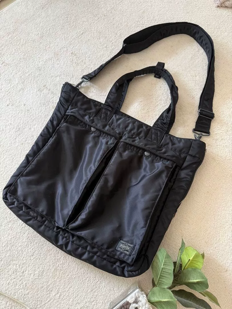 PORTER Tanker Tote Black Nylon