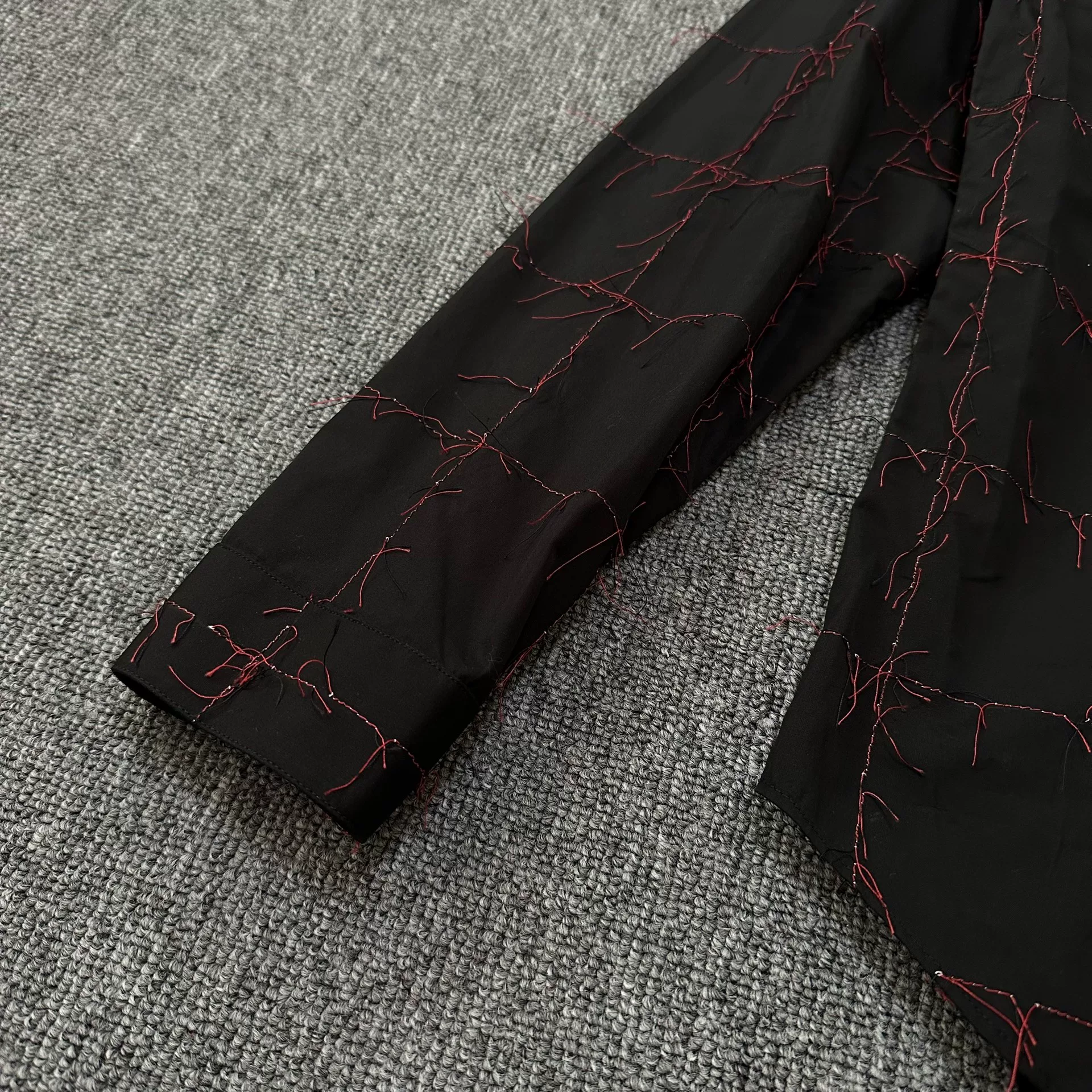 Dior Homme Red Thorn Stitch Shirt — detail