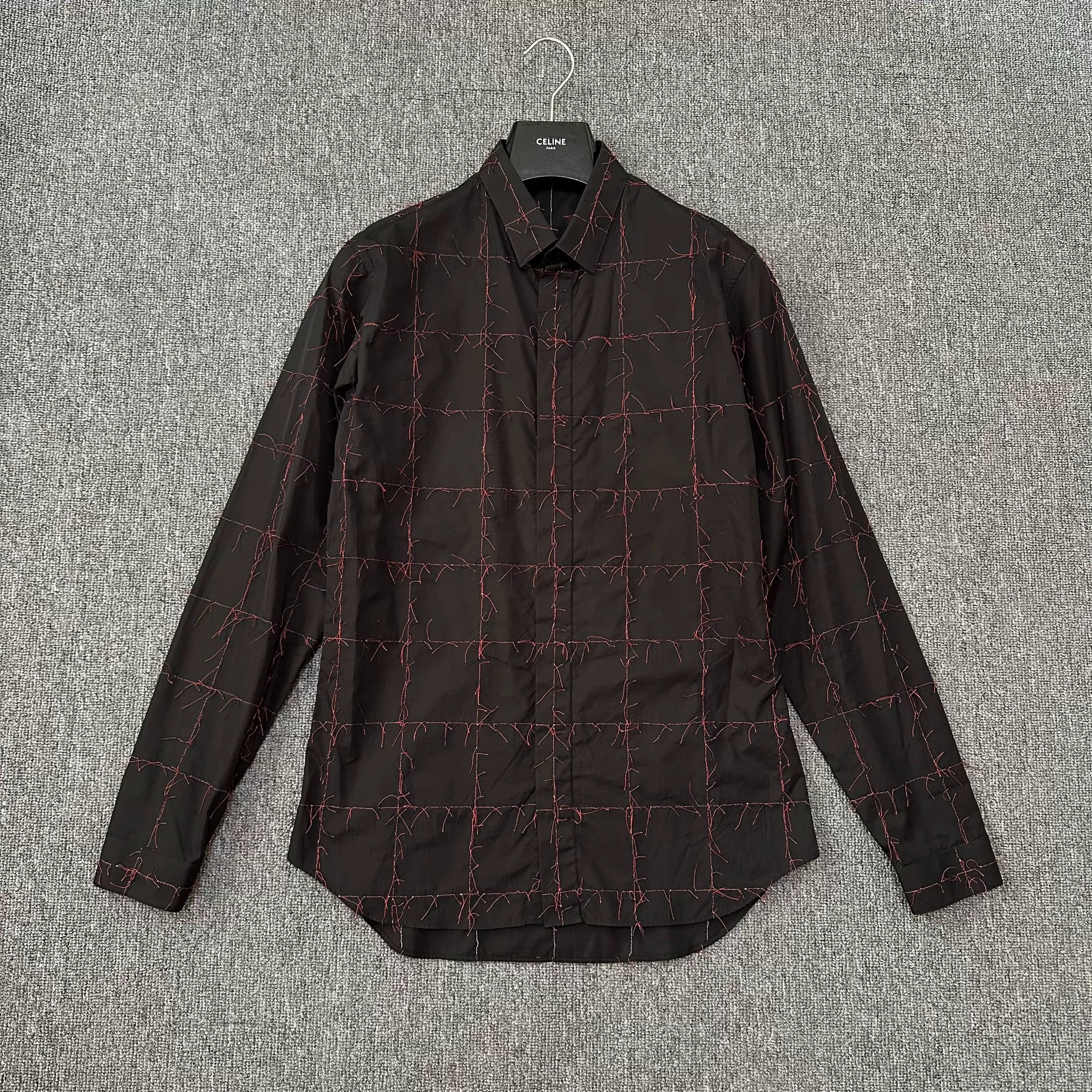 Dior Homme Red Thorn Stitch Shirt