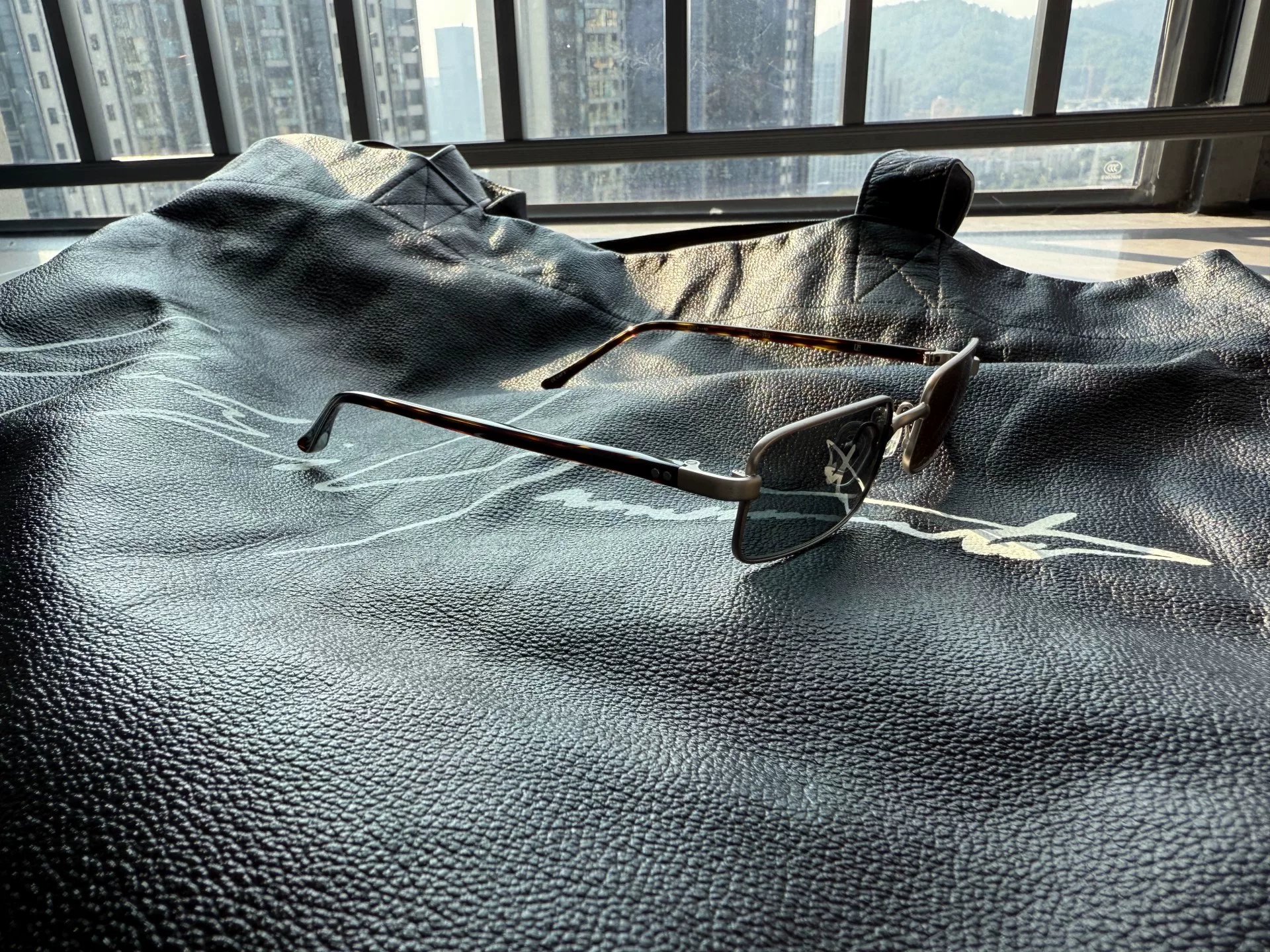 Dries Van Noten Bella Hadid Rectangular Sunglasses — back