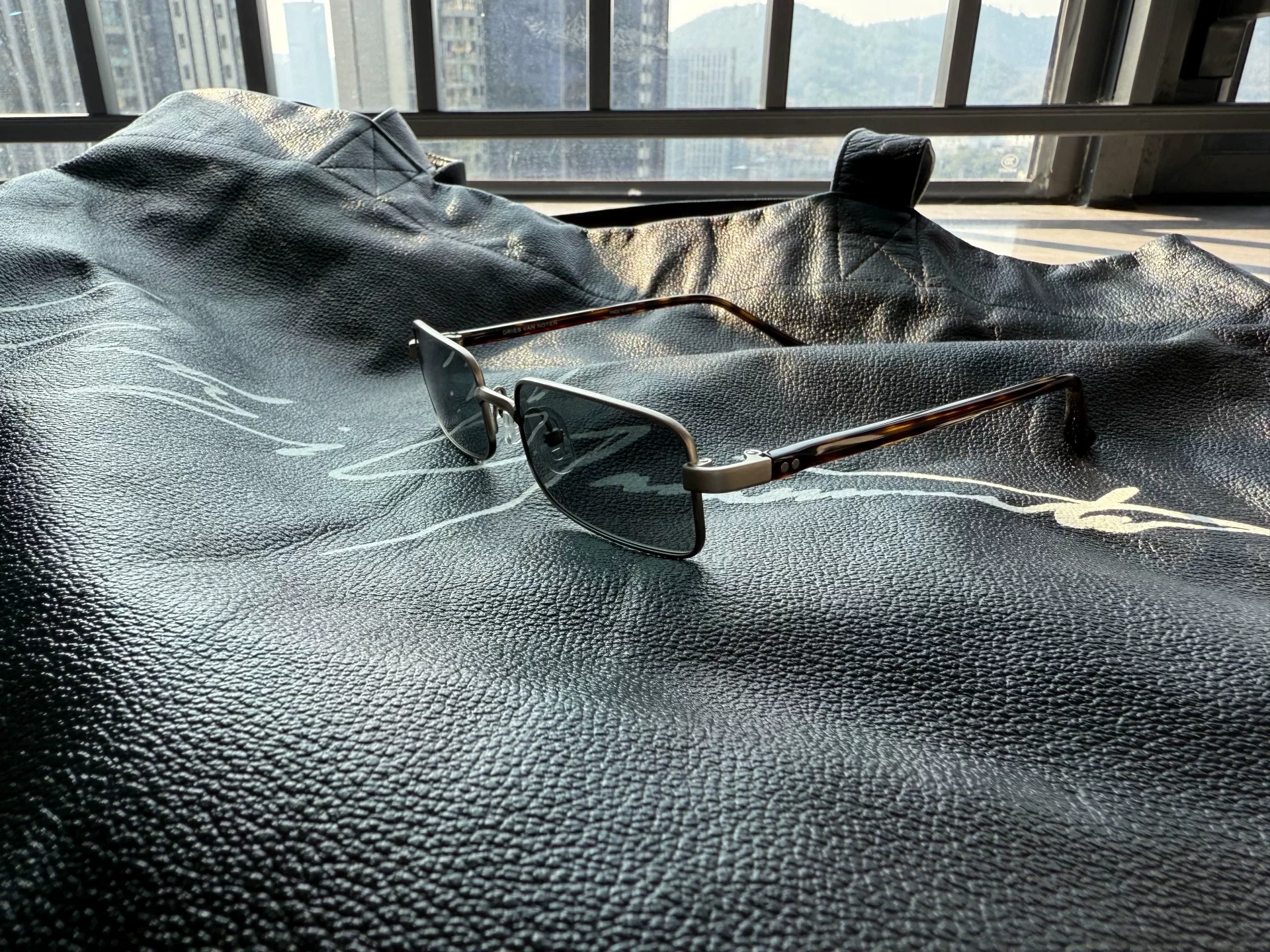 Dries Van Noten Bella Hadid Rectangular Sunglasses — front