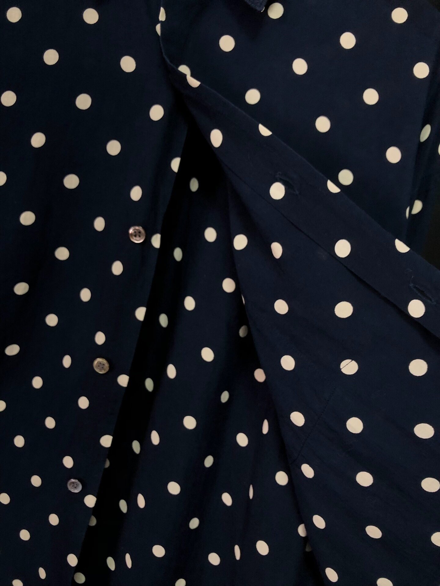 Comme des Garcons 89SS Discharge Polka Dot Shirt — label