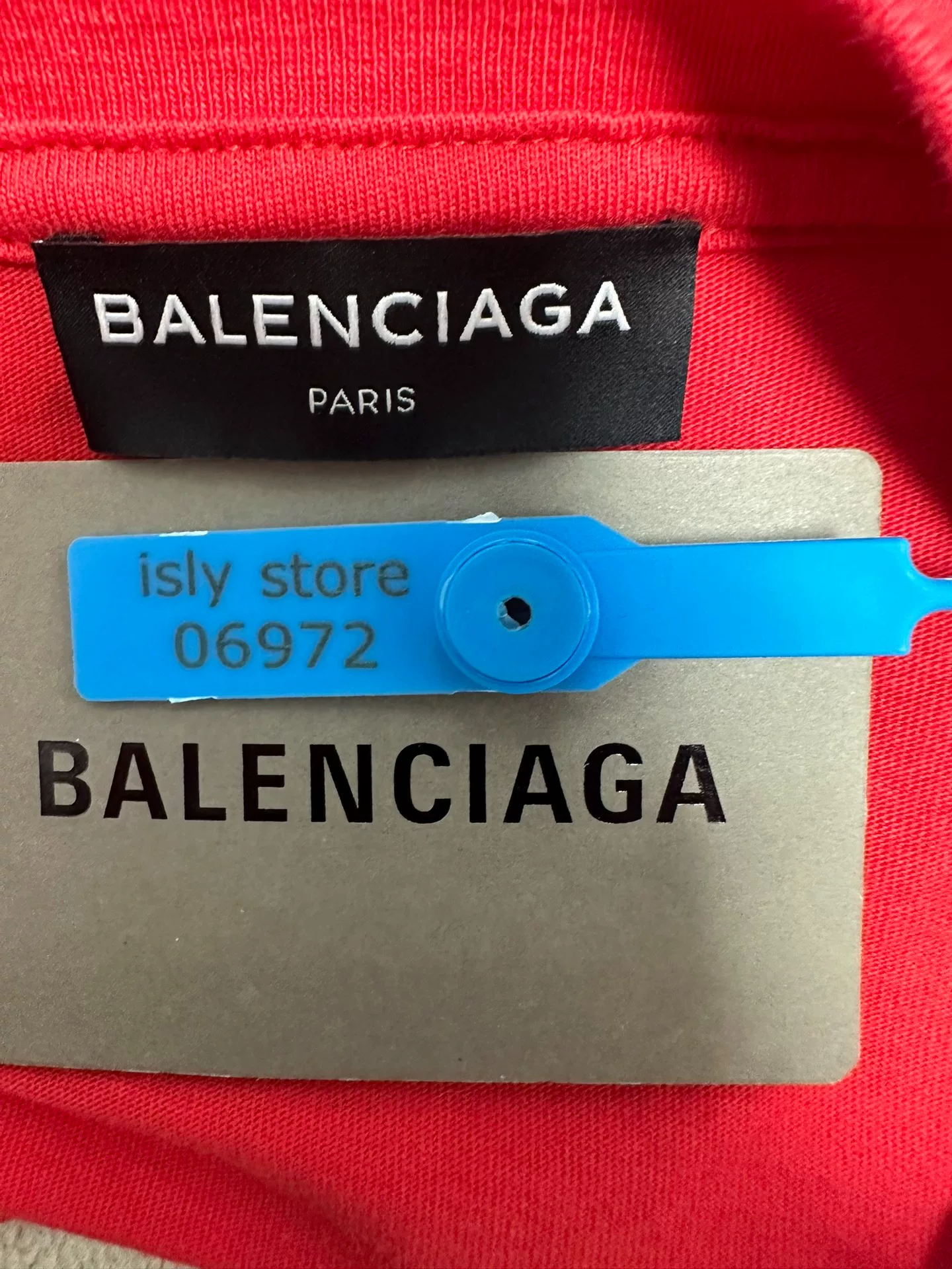 Balenciaga Red Short-Sleeve T-Shirt — back