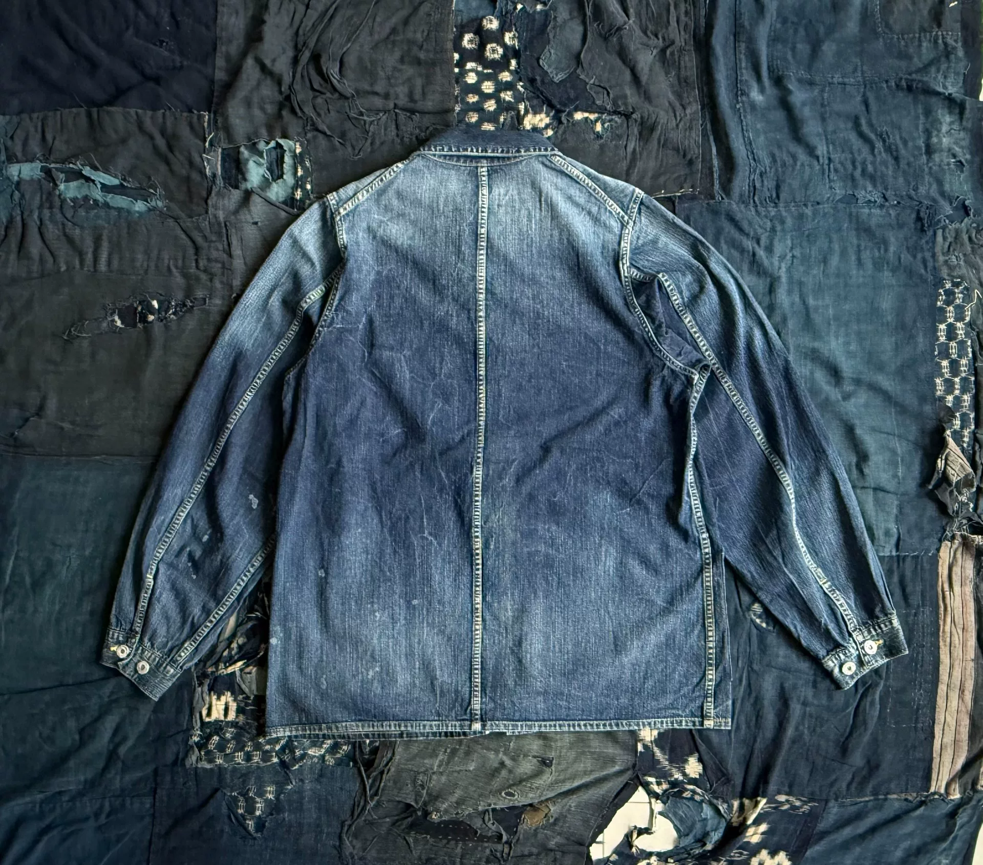 VISVIM 19SS Gang Coverall Dry Denim — detail