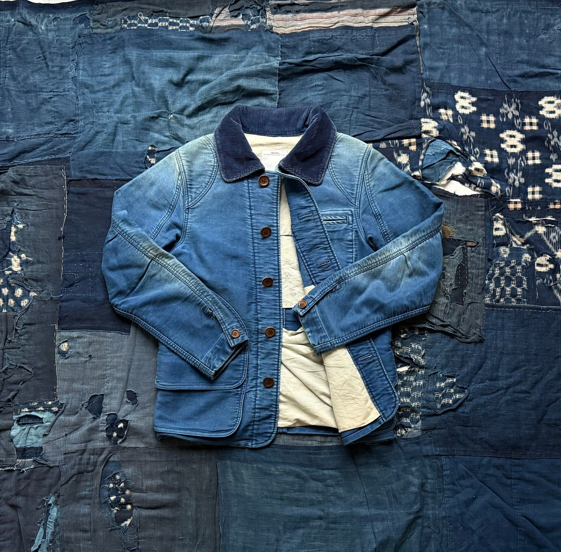 VISVIM 13AW MINIE HUNTING JKT DMGD MOLESKIN — front