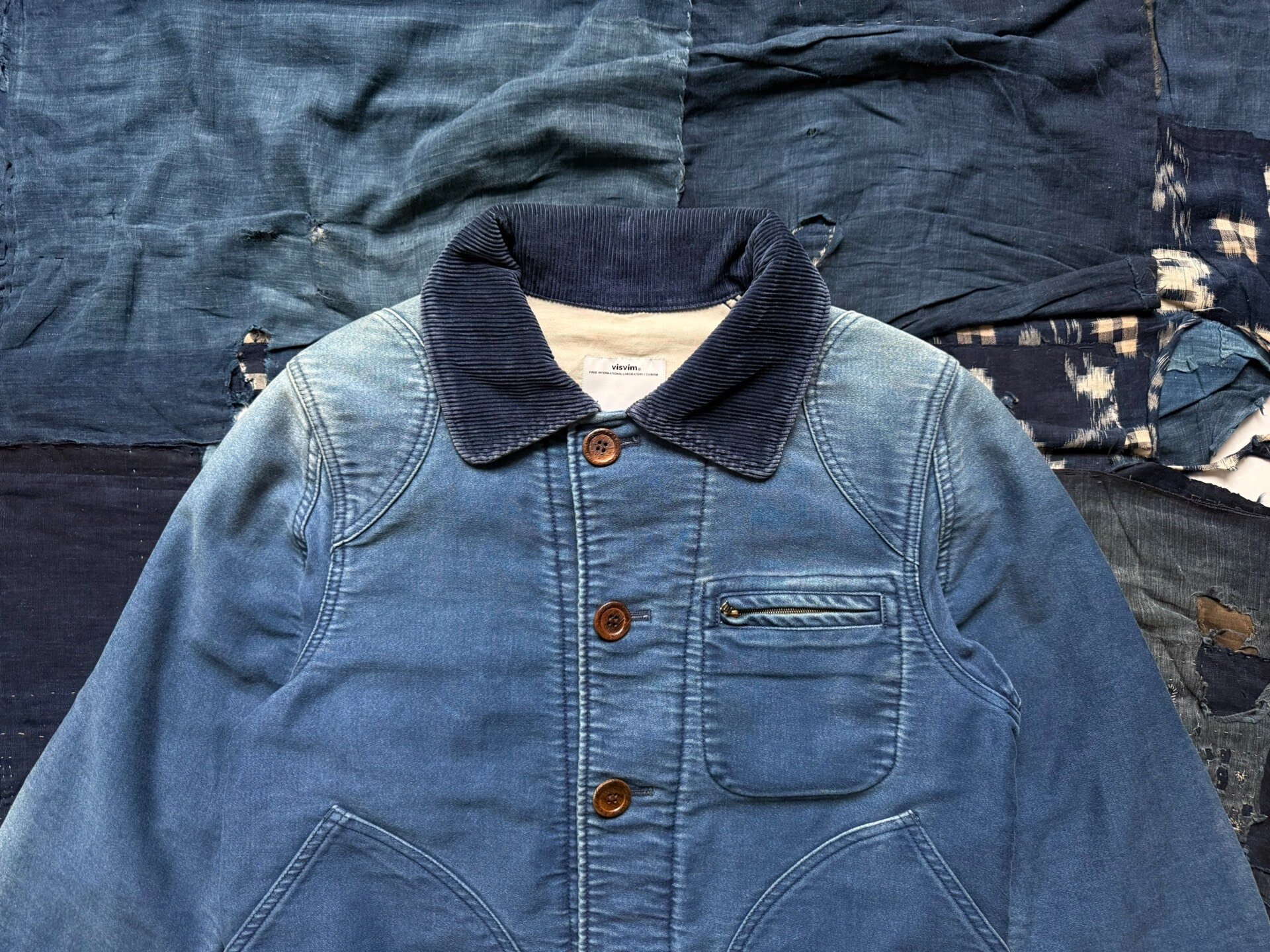 VISVIM 13AW MINIE HUNTING JKT DMGD MOLESKIN — back