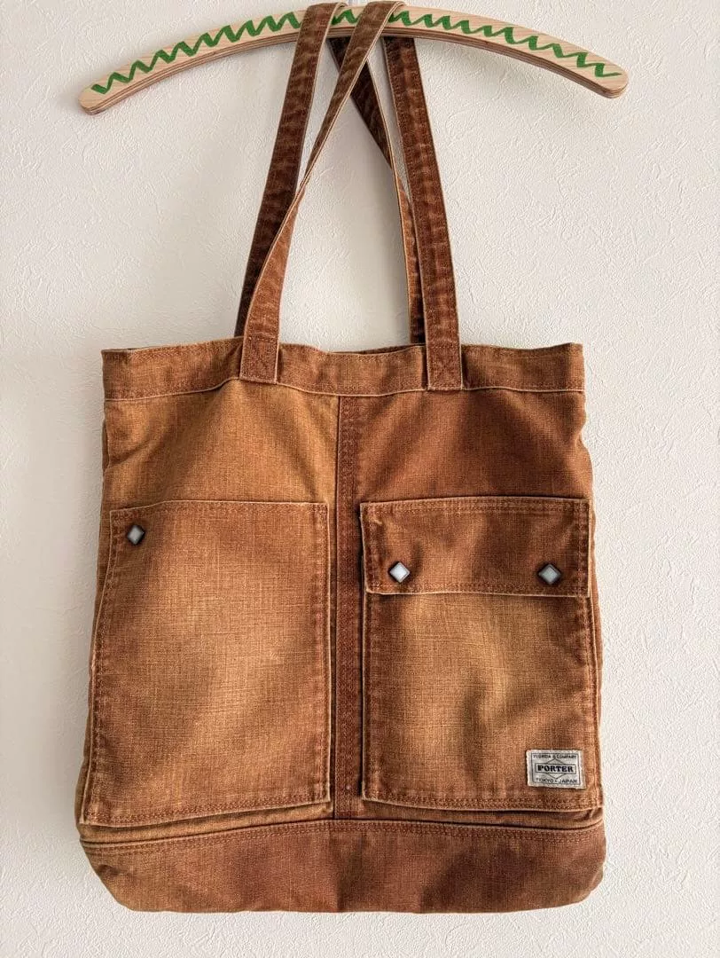 Porter Brown Canvas Crossbody Bag