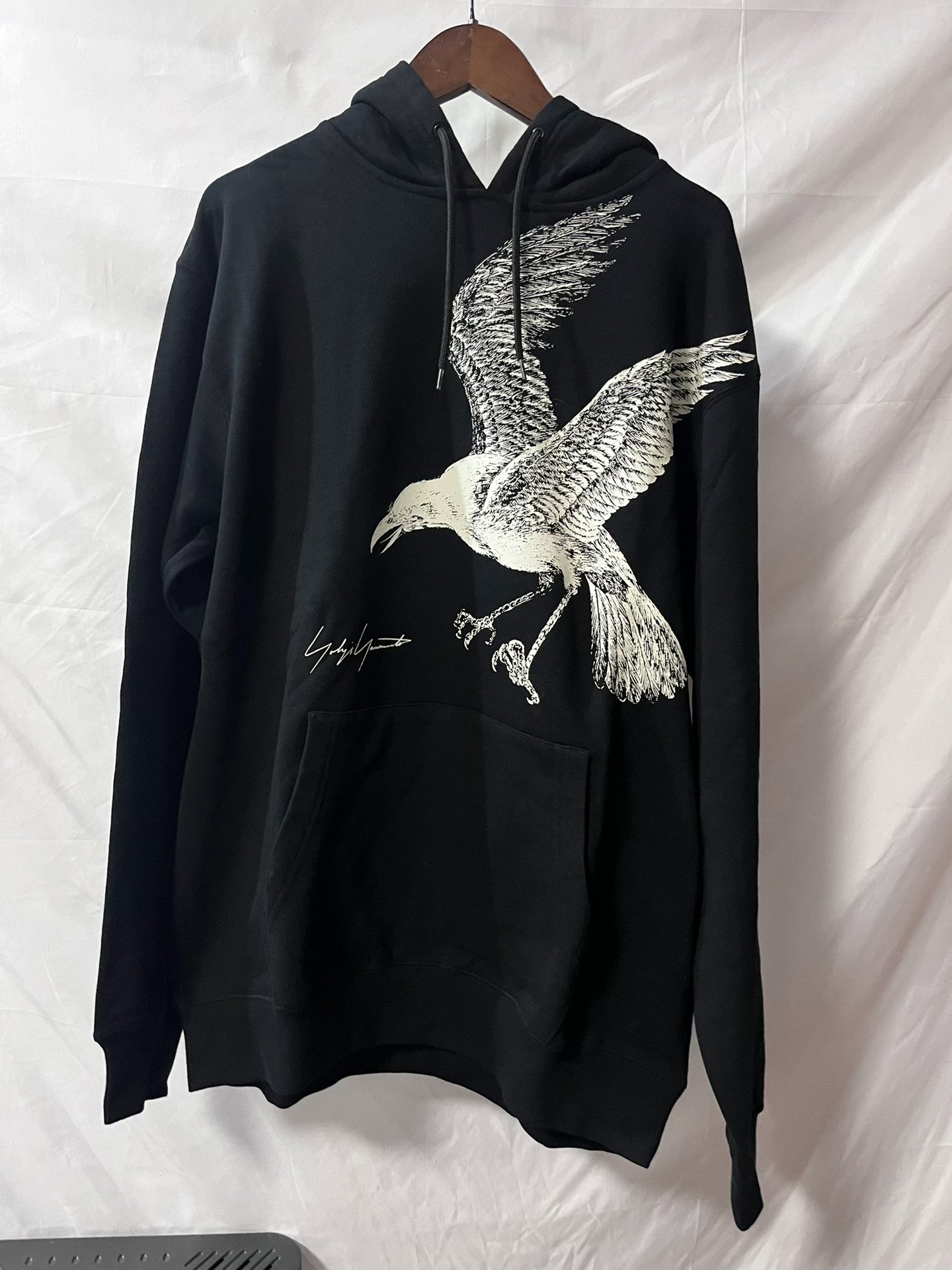 Yohji Yamamoto Crow Print Hoodie