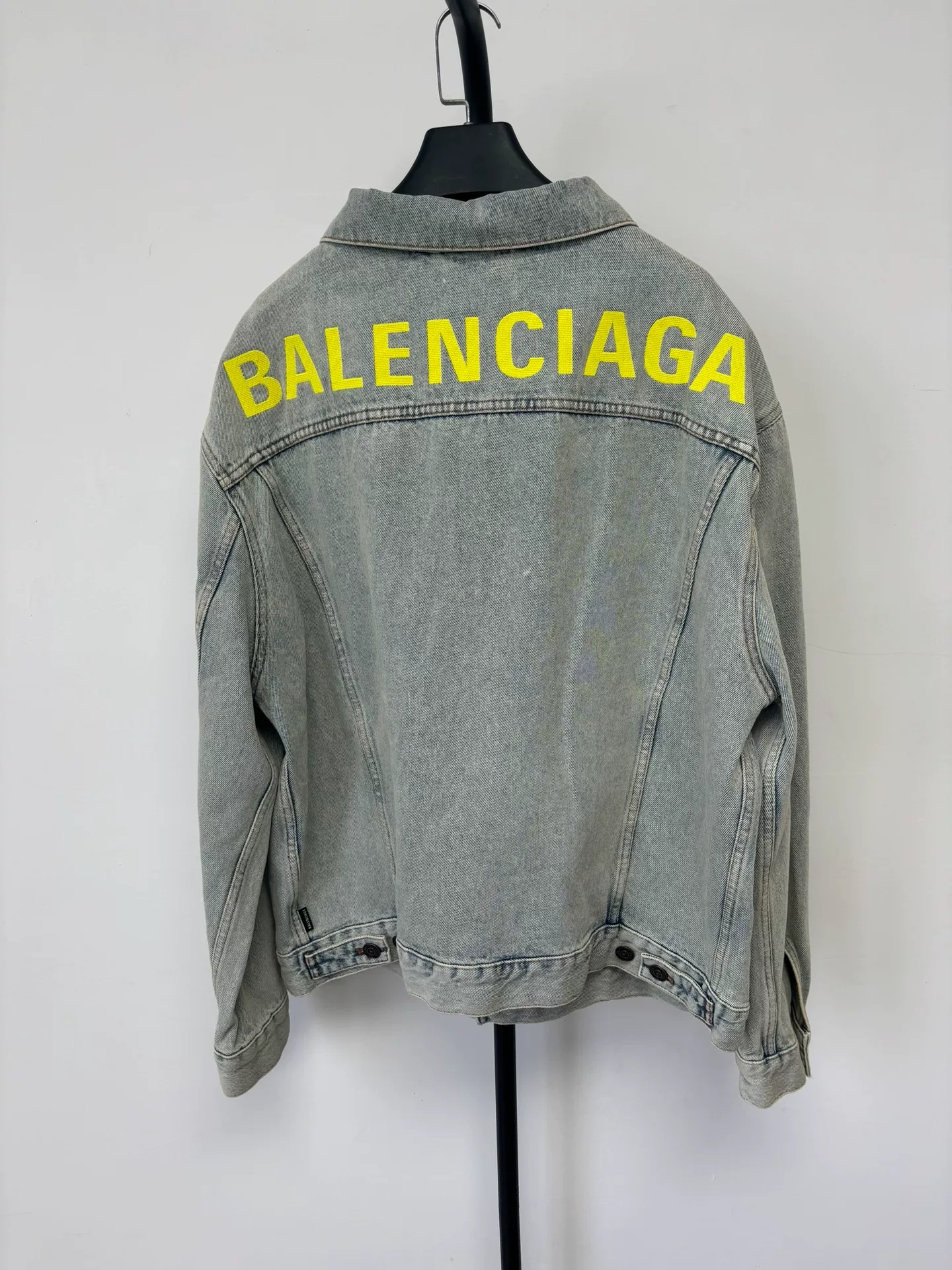 Balenciaga Embroidered Logo Denim Jacket