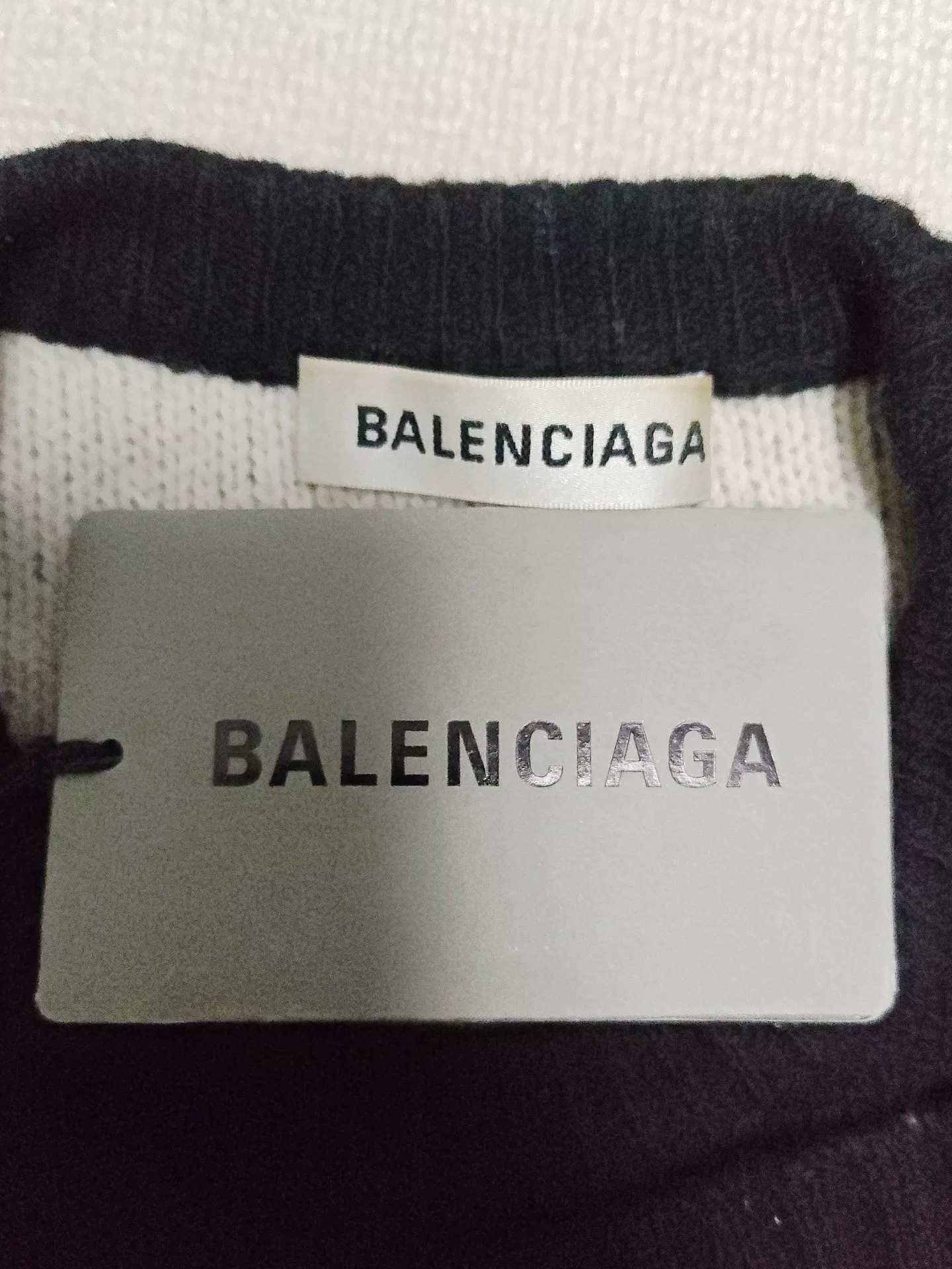 Balenciaga All-Over Logo Knit Sweater — back
