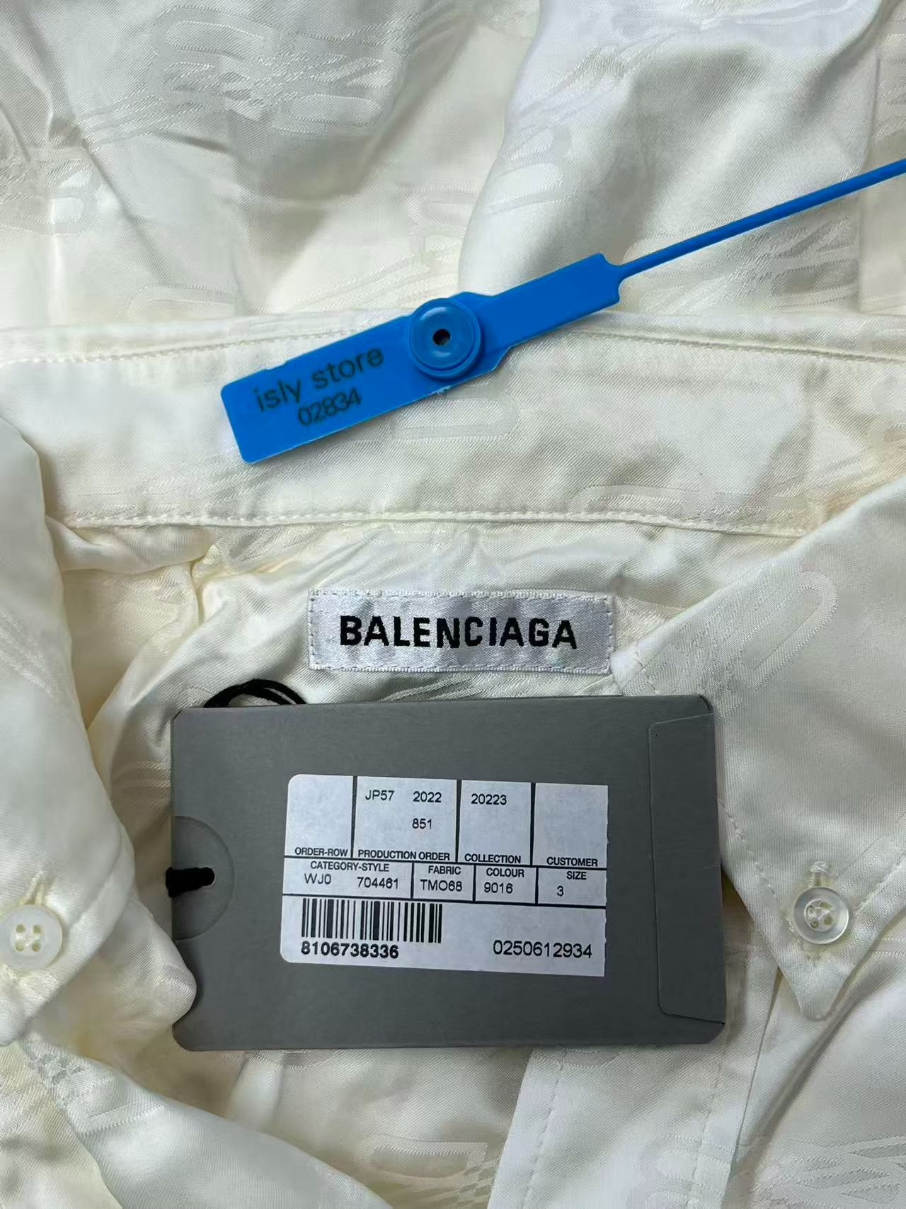 Balenciaga BB Monogram Full Logo Shirt — label