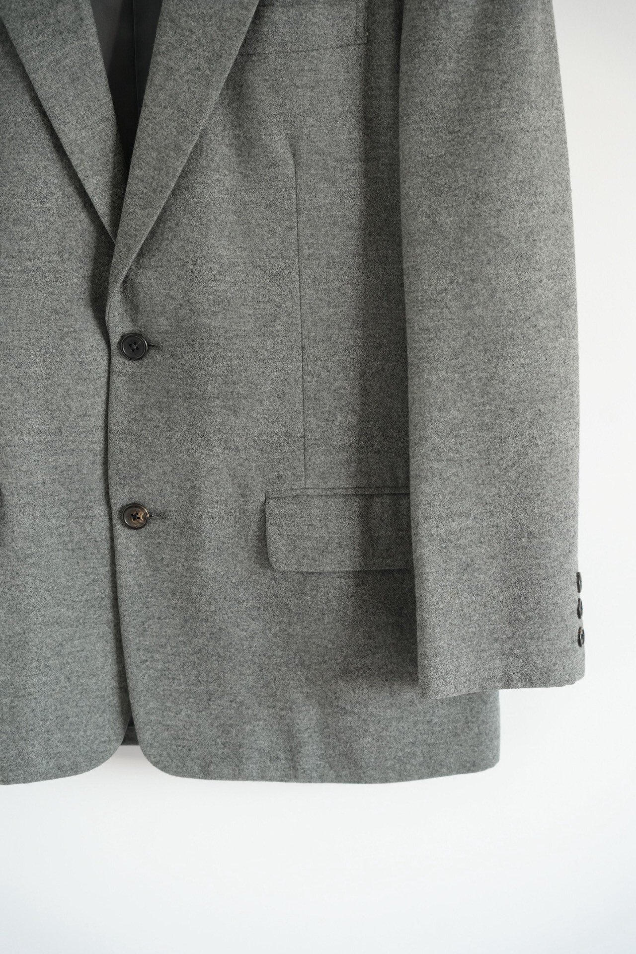 Yohji Yamamoto 90s Gray Flannel Blazer — label