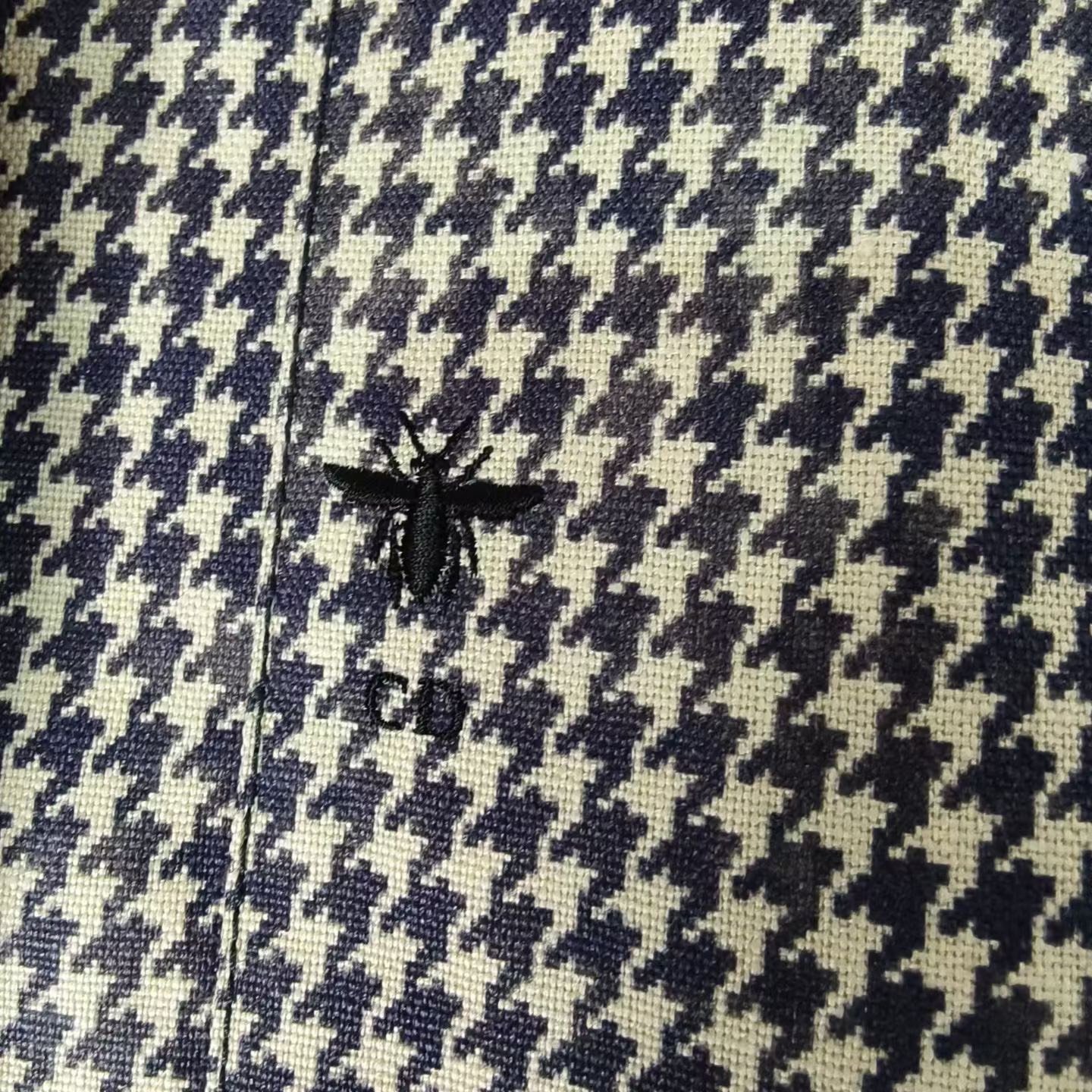 Dior Houndstooth Double-Breasted Blazer — detail