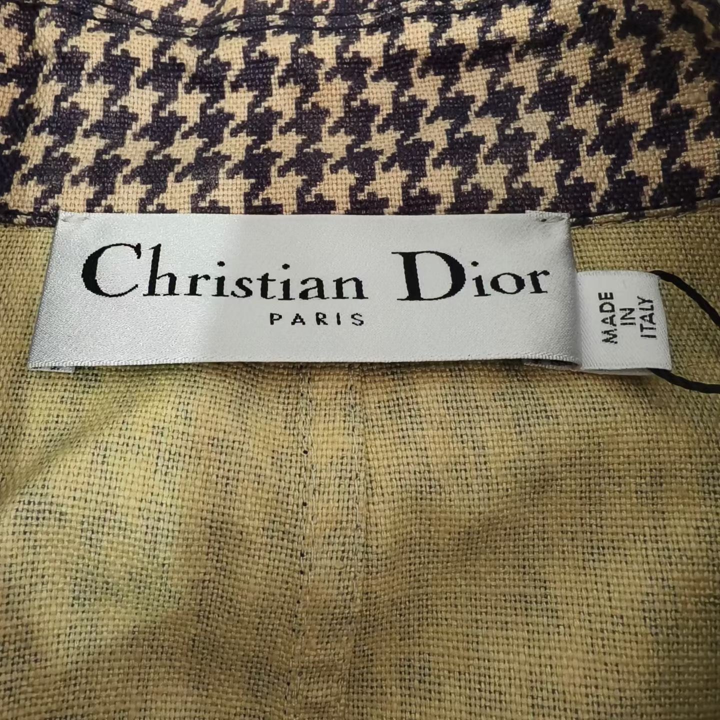Dior Houndstooth Double-Breasted Blazer — back