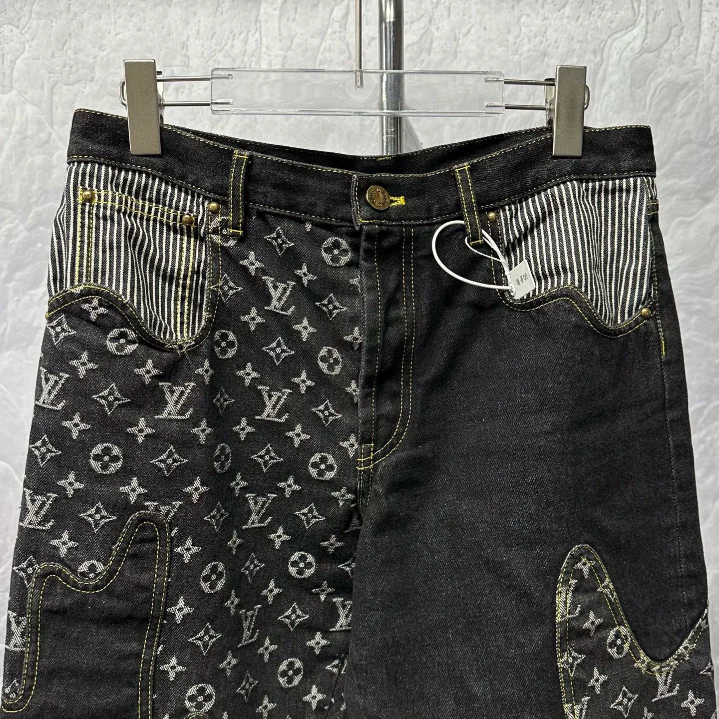 Louis Vuitton Nigo Allover Print Denim Pants — front