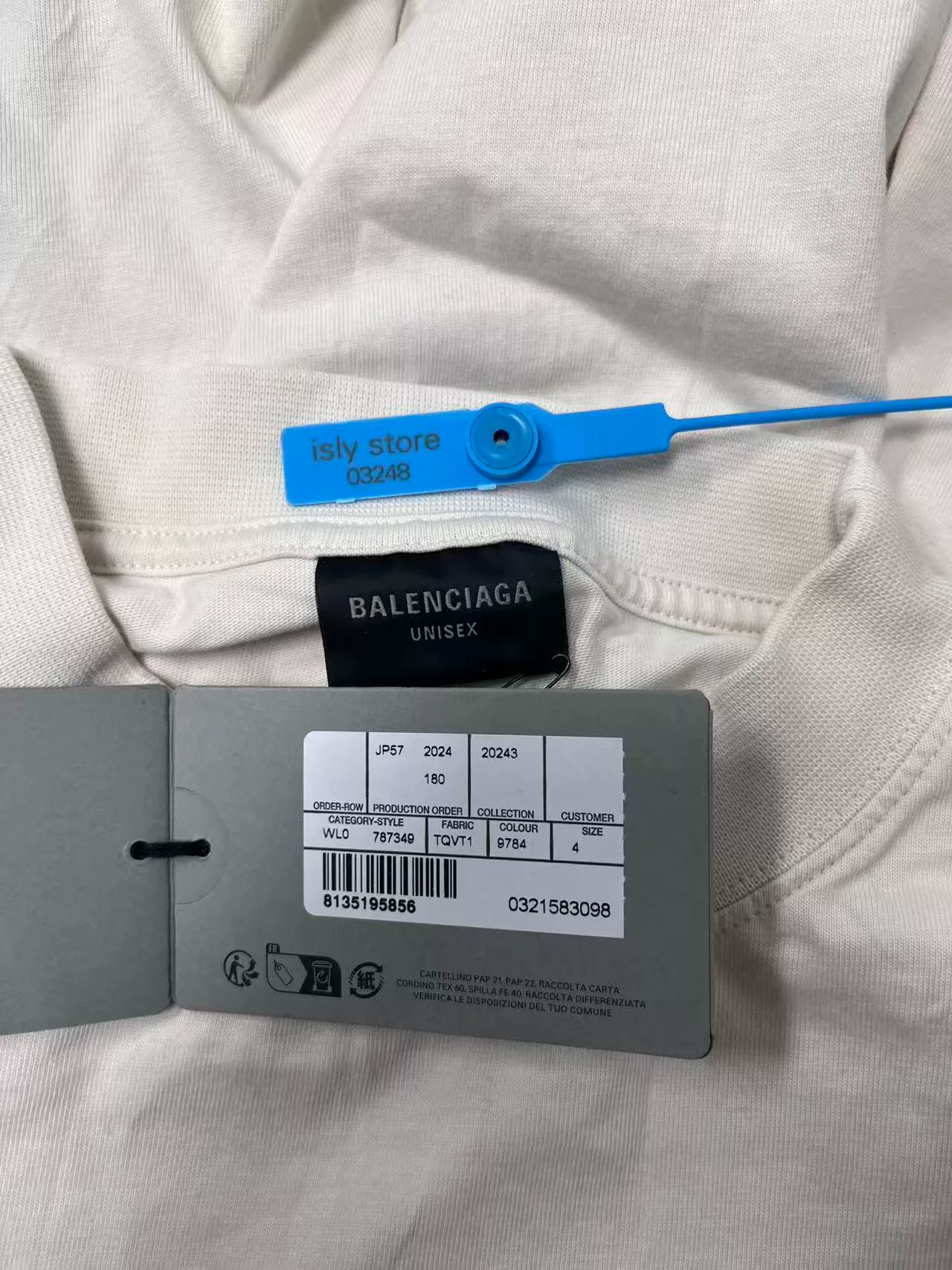 Balenciaga Loose Fit Letter Print T-Shirt — label