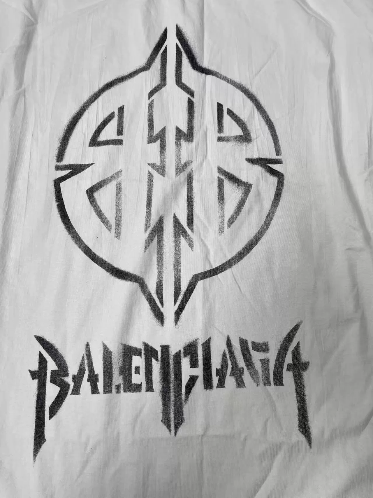 Balenciaga Loose Fit Letter Print T-Shirt — detail