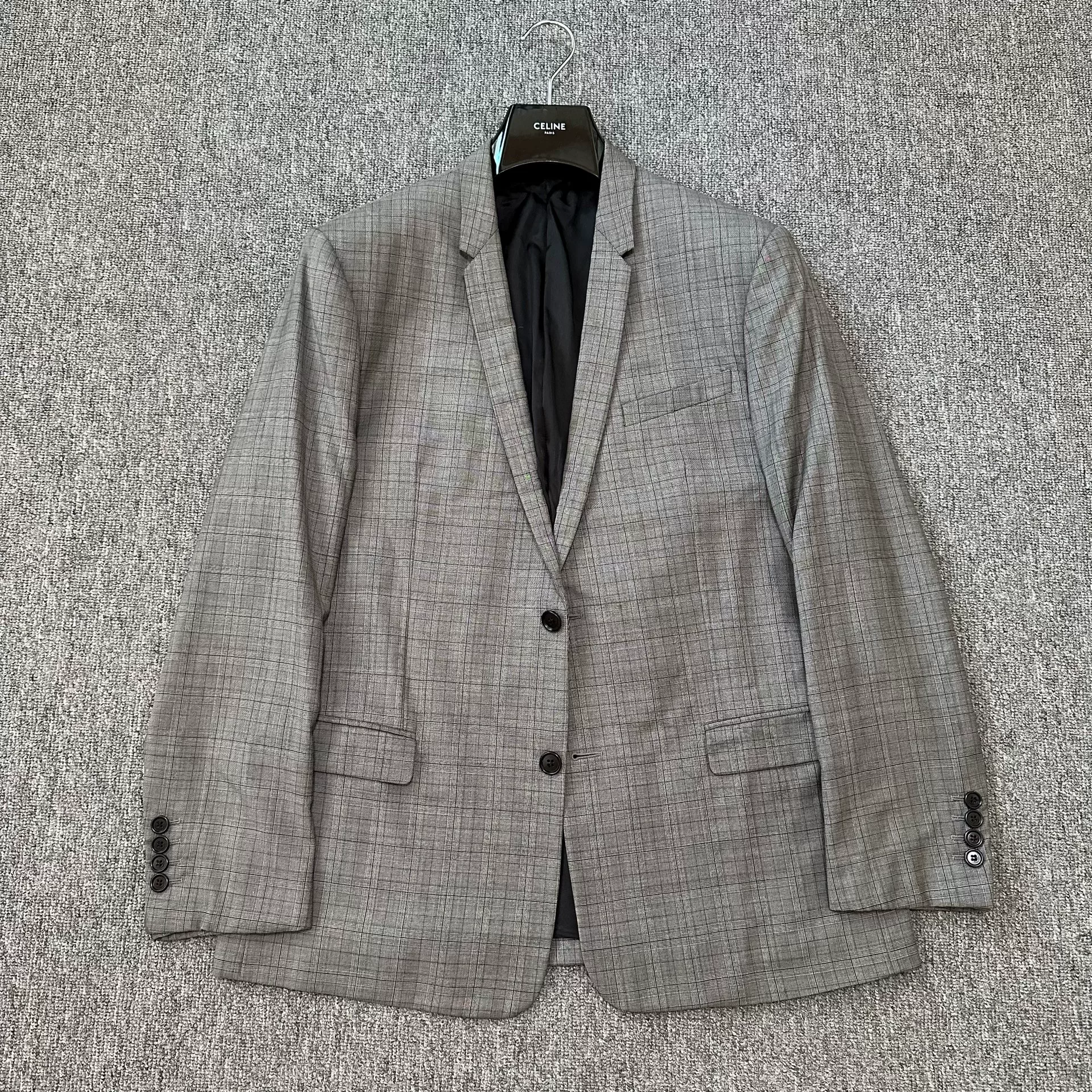 Dior Gray Checkered Blazer